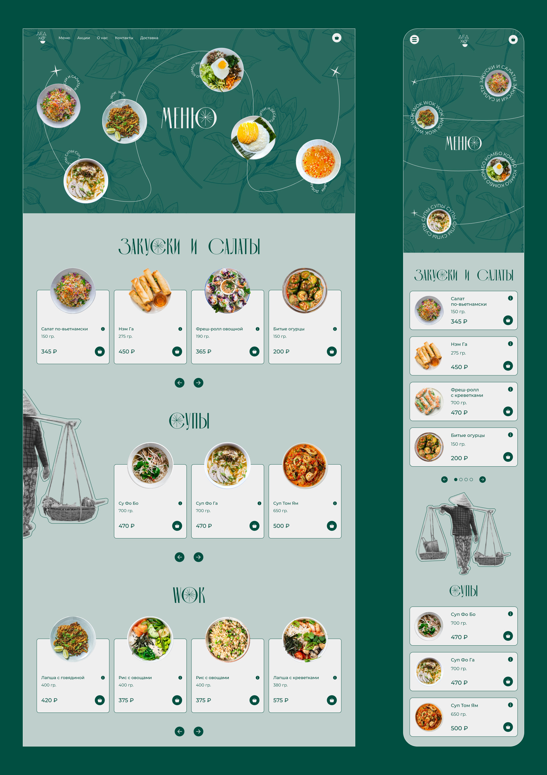 Website concept / Vietnamese Cafe — Изображение №7 — Интерфейсы, Брендинг на Dprofile