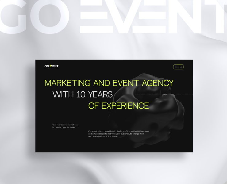 Website for event agency — Интерфейсы, Анимация на Dprofile