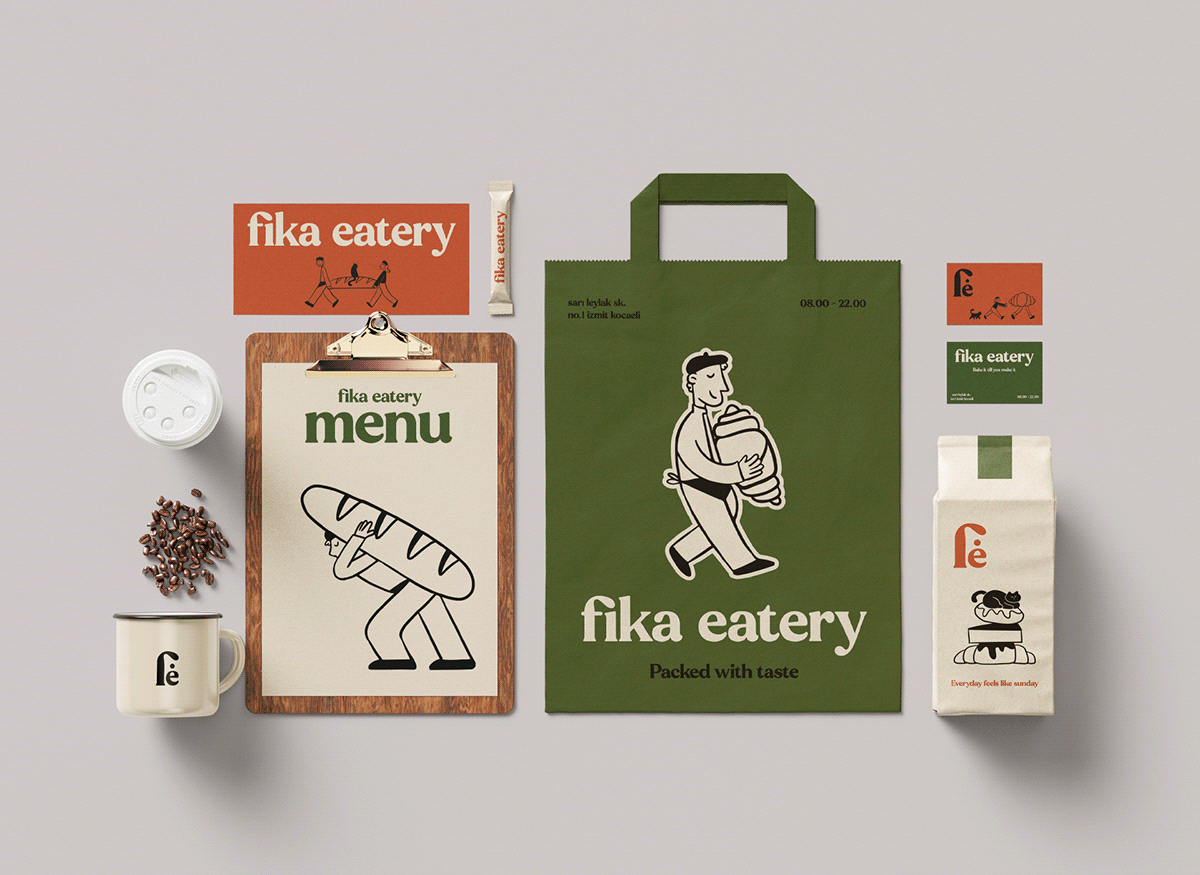 Fika Eatery брендинг — Изображение №8 — Брендинг на Dprofile