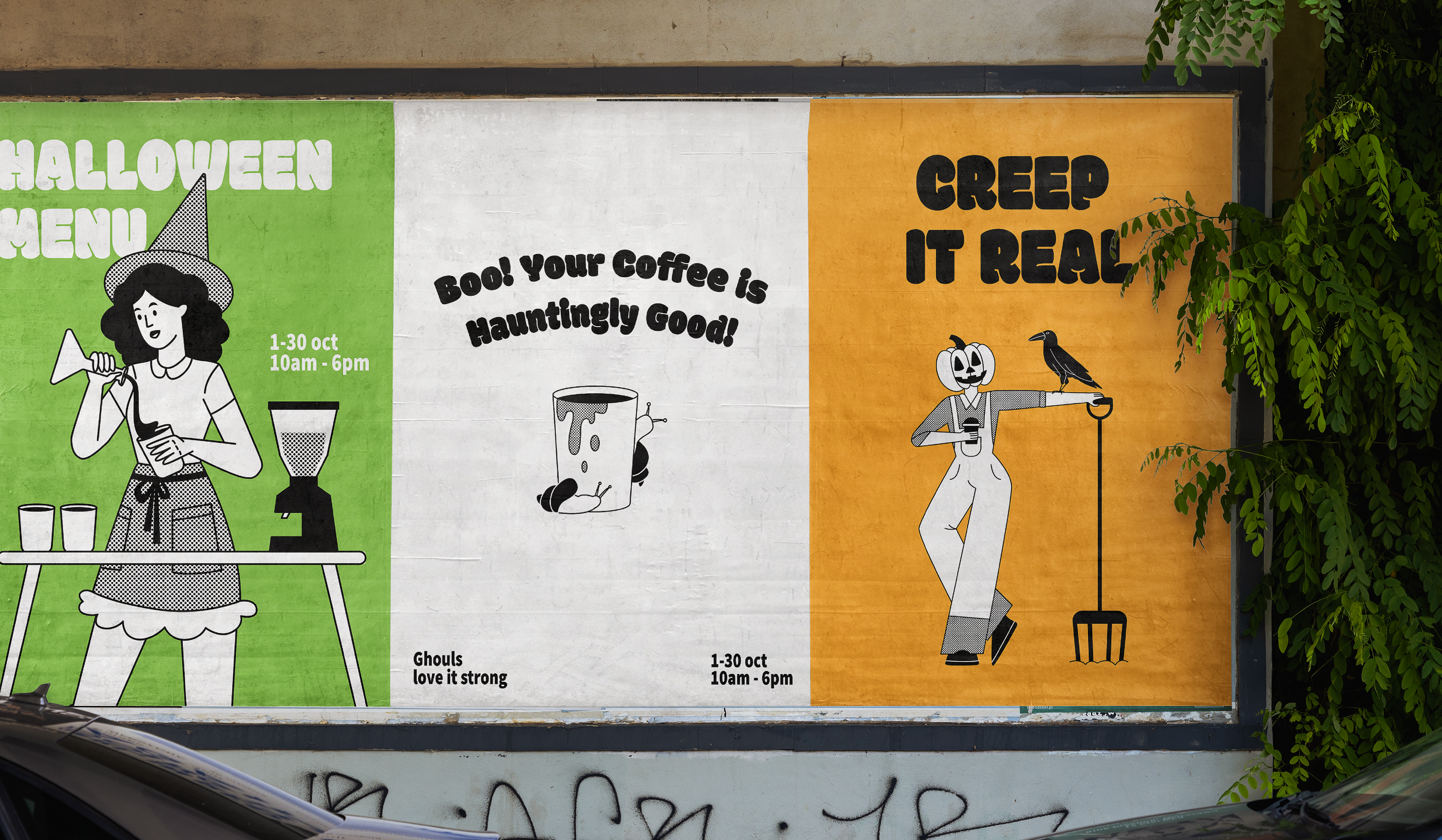 Halloween Coffee Shop Illustrations — Изображение №1 — Брендинг, Иллюстрация на Dprofile