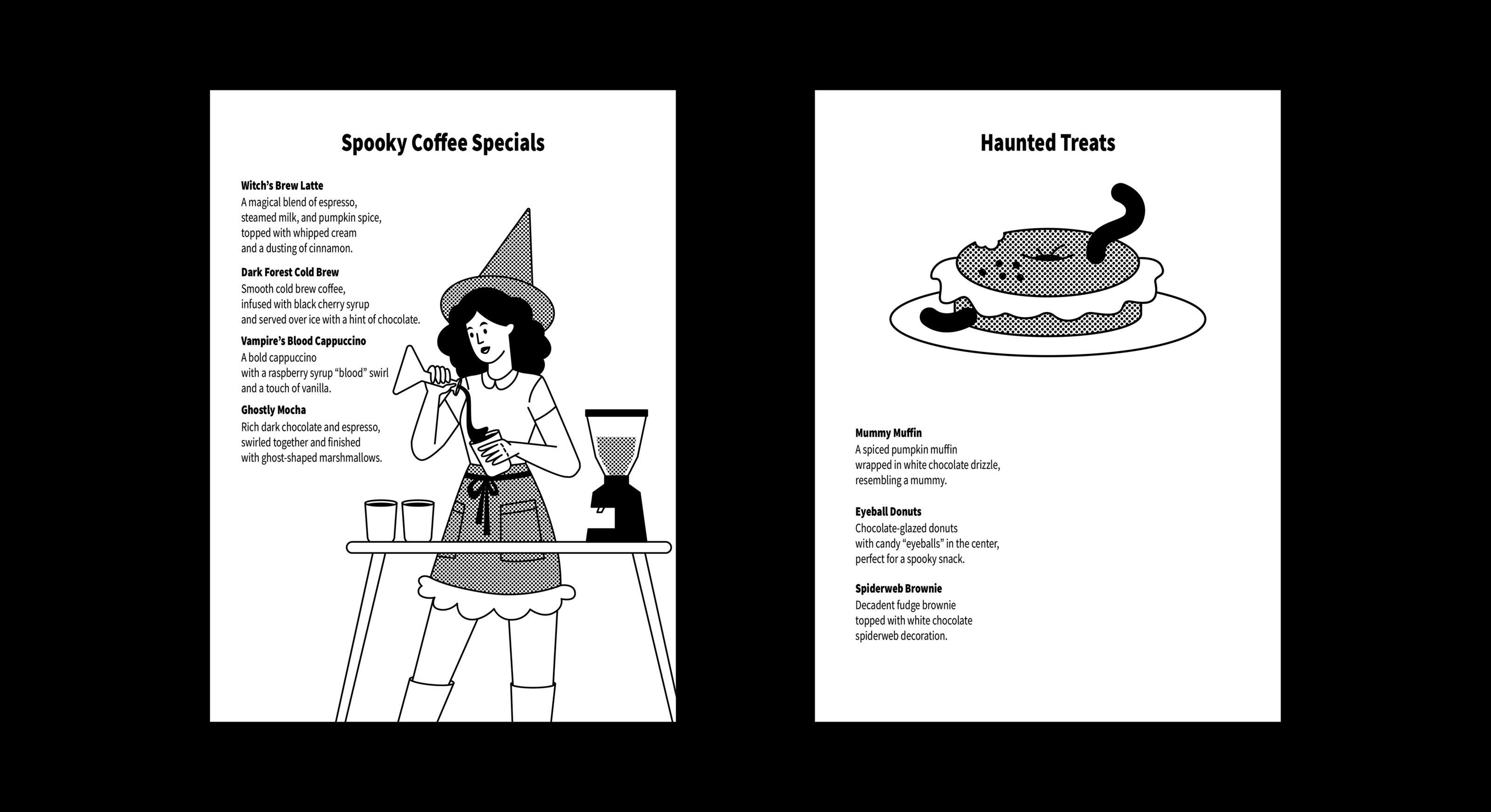 Halloween Coffee Shop Illustrations — Изображение №12 — Брендинг, Иллюстрация на Dprofile