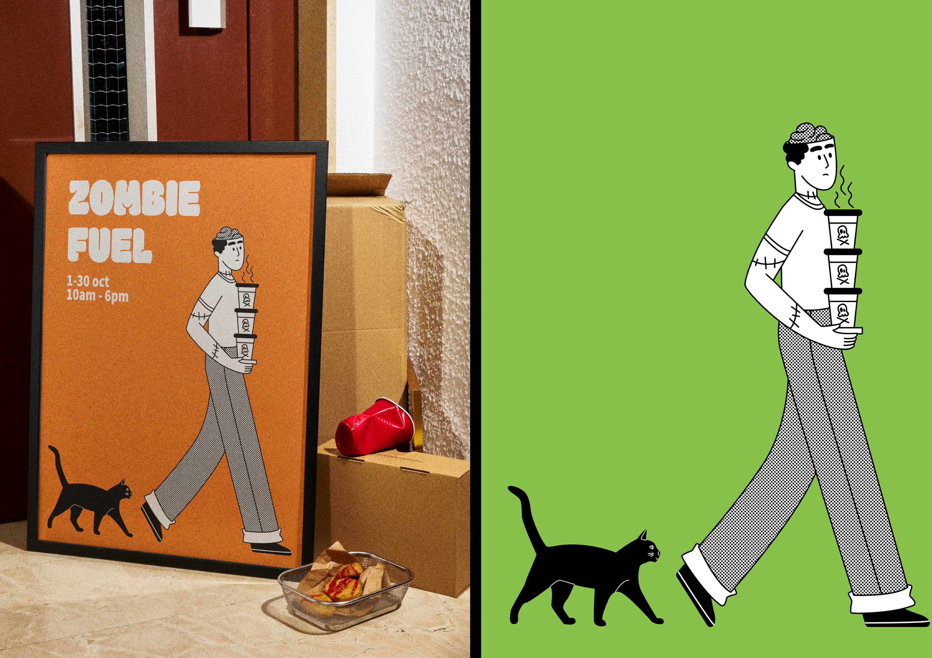 Halloween Coffee Shop Illustrations — Изображение №4 — Брендинг, Иллюстрация на Dprofile