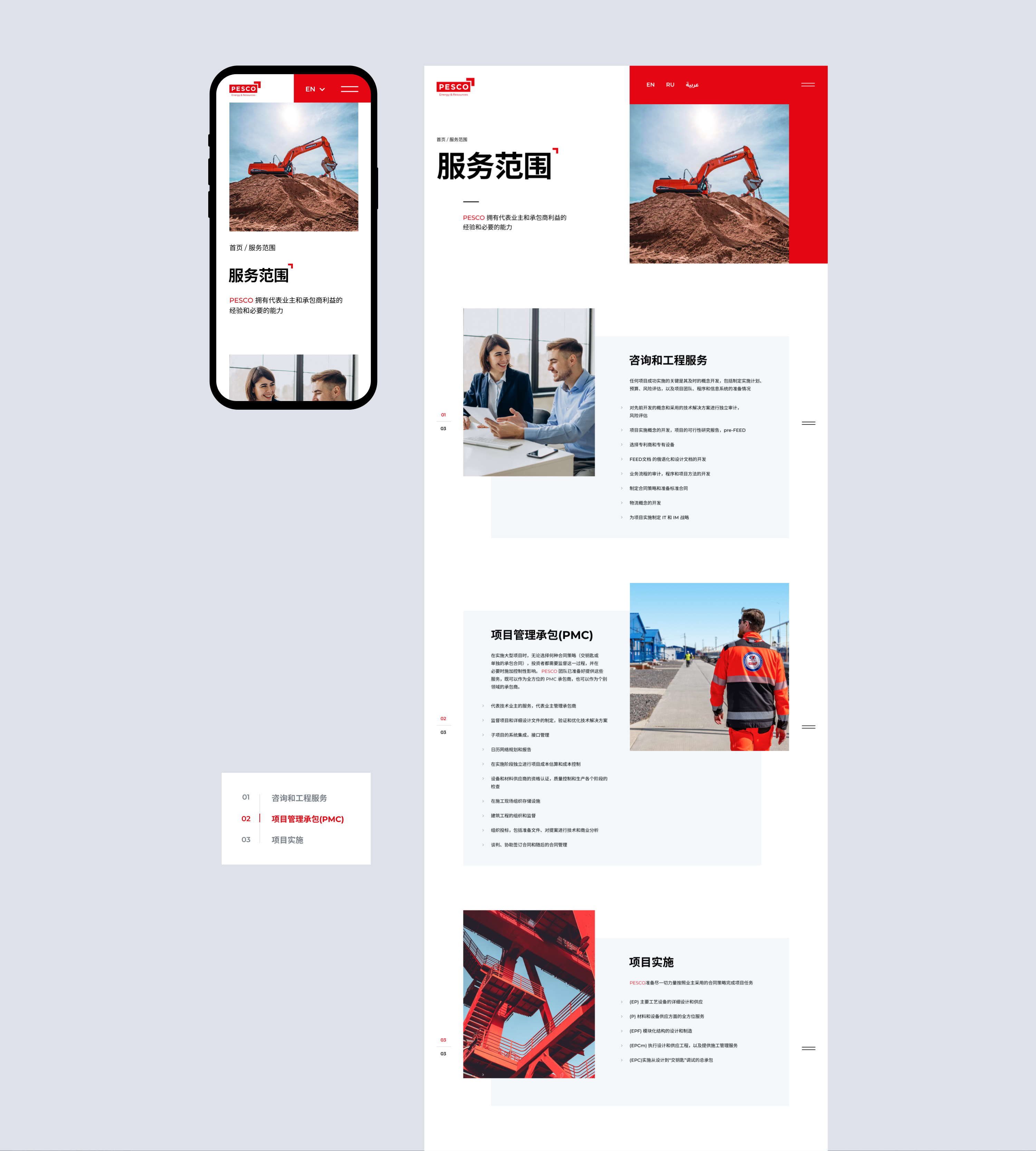 PESCO Energy & Resources — Изображение №17 — Интерфейсы на Dprofile