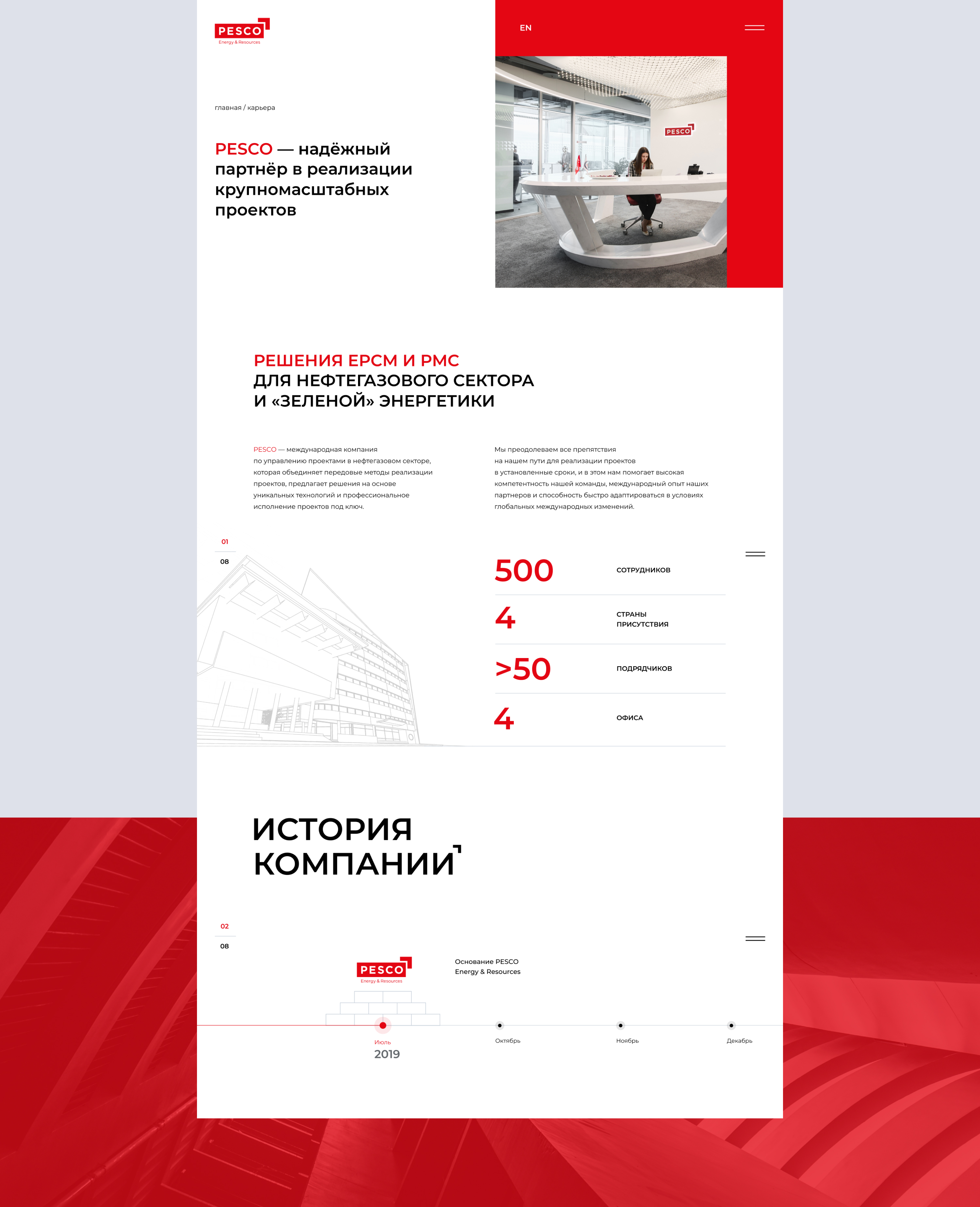 PESCO Energy & Resources — Изображение №6 — Интерфейсы на Dprofile