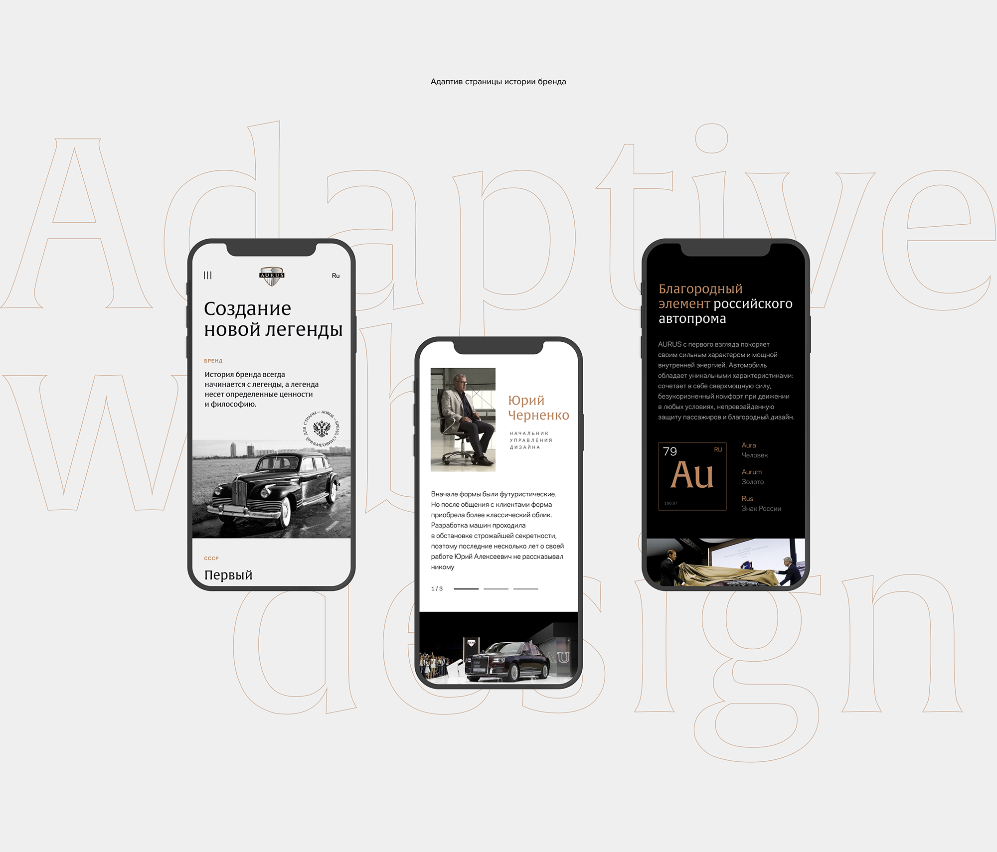 Сайт автомобиля AURUS — Изображение №10 — Интерфейсы на Dprofile