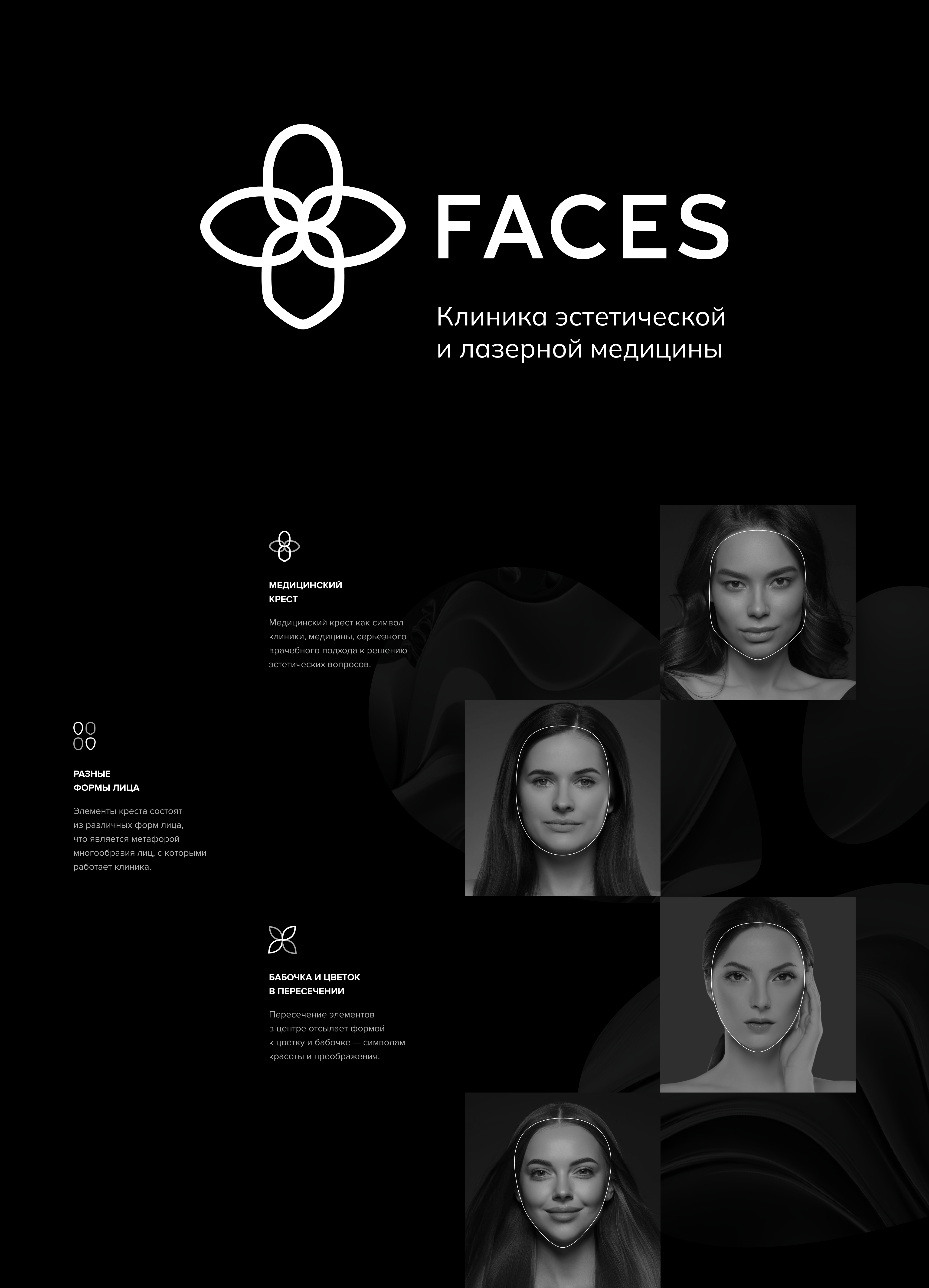 Фирменный стиль клиники эстетической медицины Faces — Изображение №2 — Брендинг, Графика на Dprofile