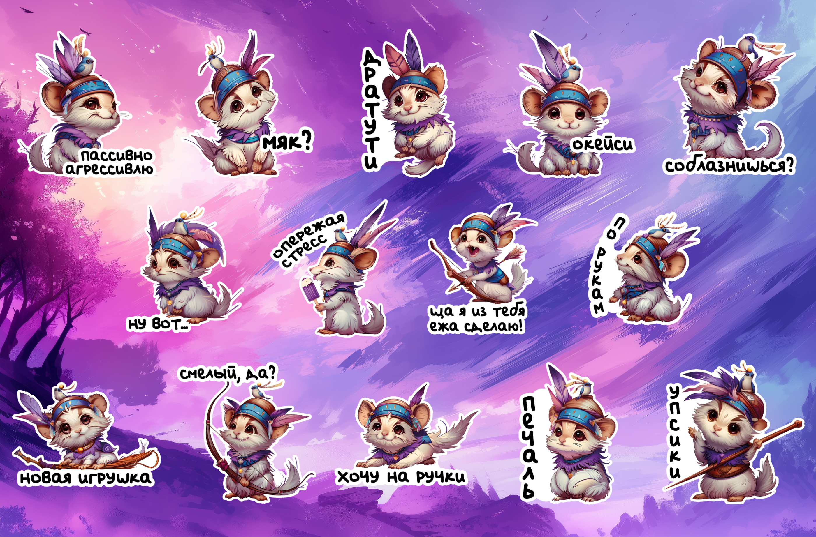 Шушпанчик Ричард (стикерпак) — Изображение №11 — Брендинг, Иллюстрация на Dprofile