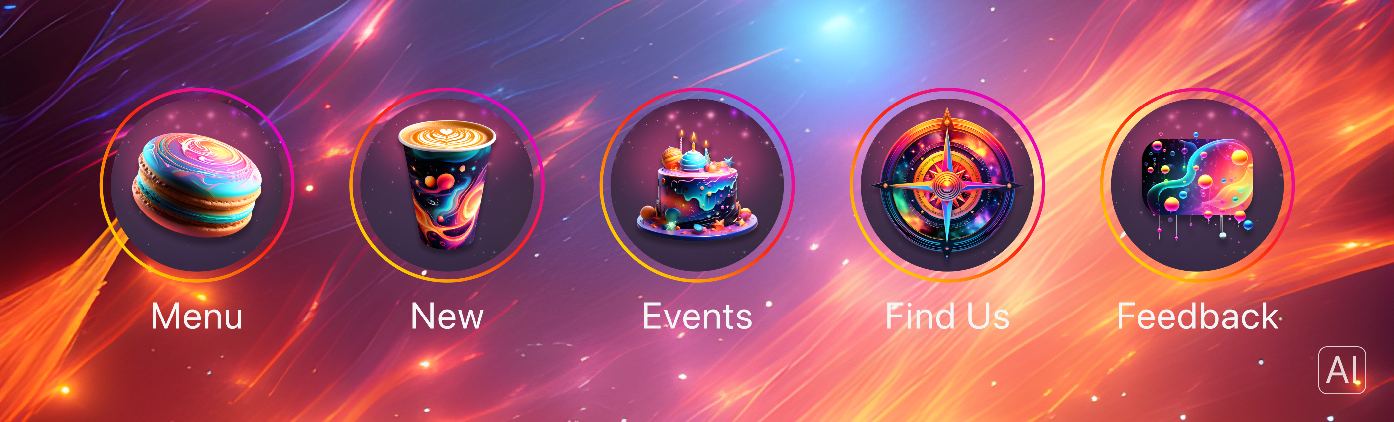 Caffeine Galaxy Coffee Shop — Изображение №6 — Брендинг, Графика на Dprofile