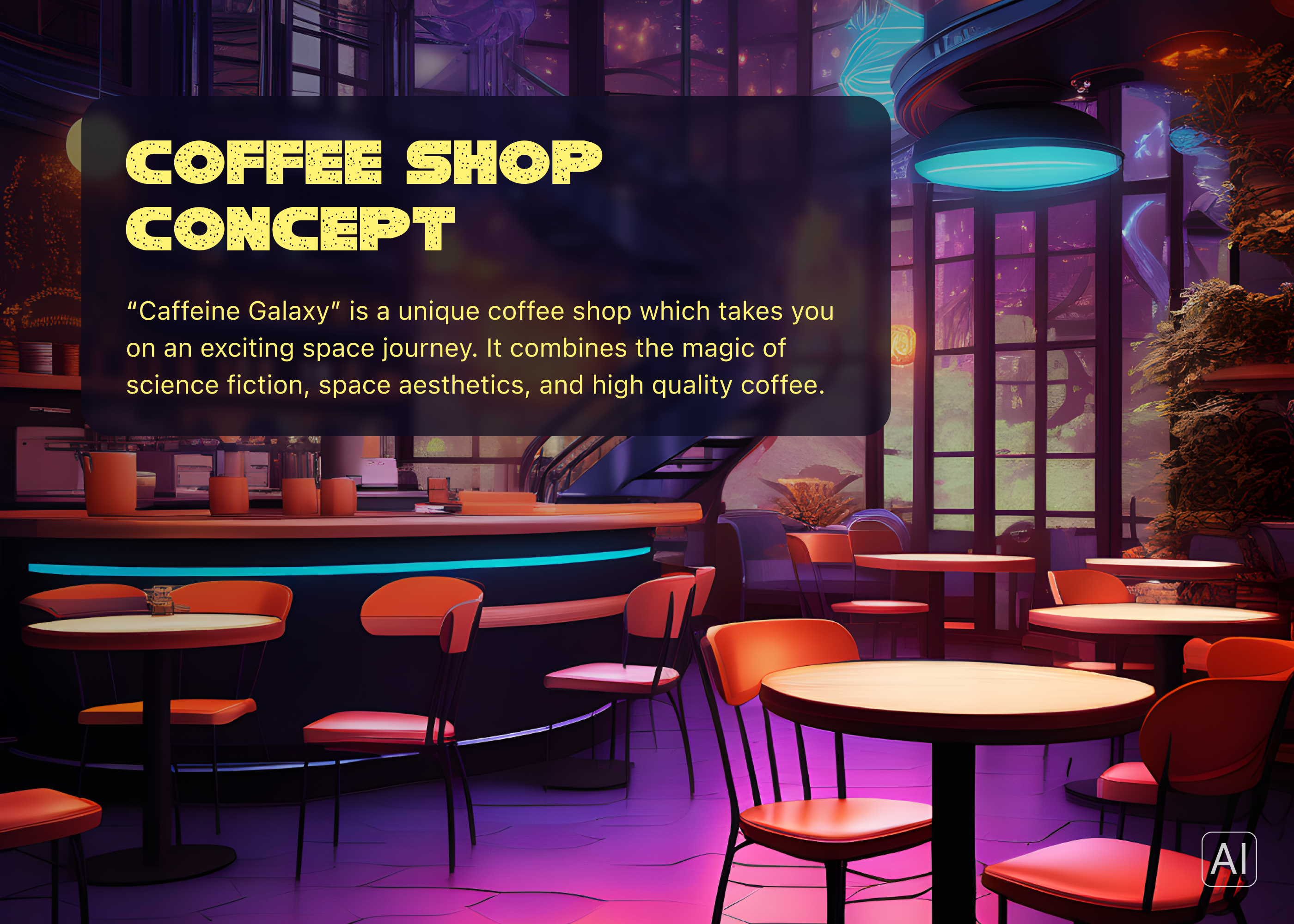 Caffeine Galaxy Coffee Shop — Изображение №3 — Брендинг, Графика на Dprofile