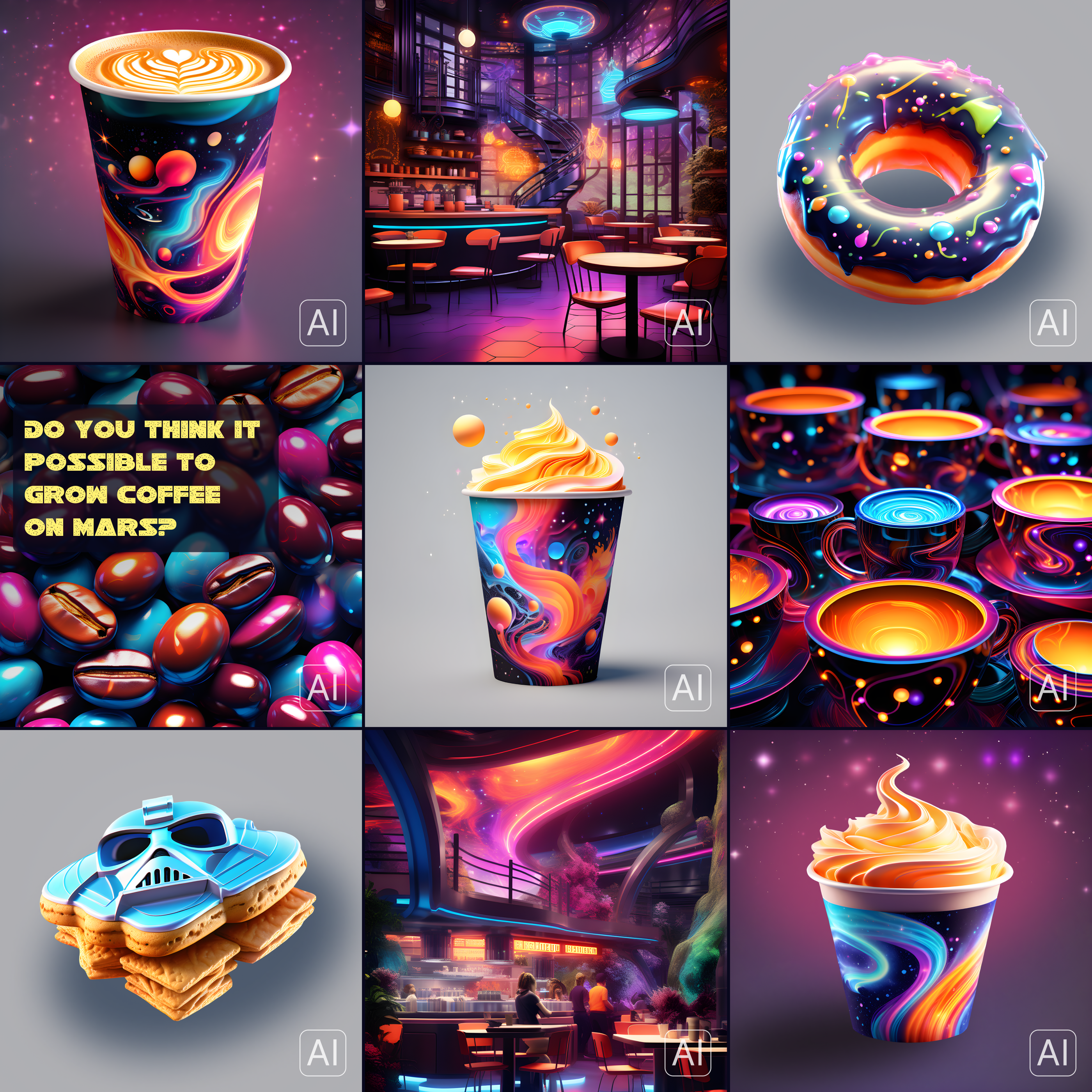 Caffeine Galaxy Coffee Shop — Изображение №7 — Брендинг, Графика на Dprofile
