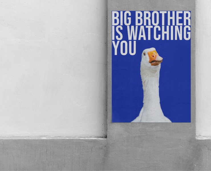 Постер "Большой брат следит за тобой" — Иллюстрация на Dprofile
