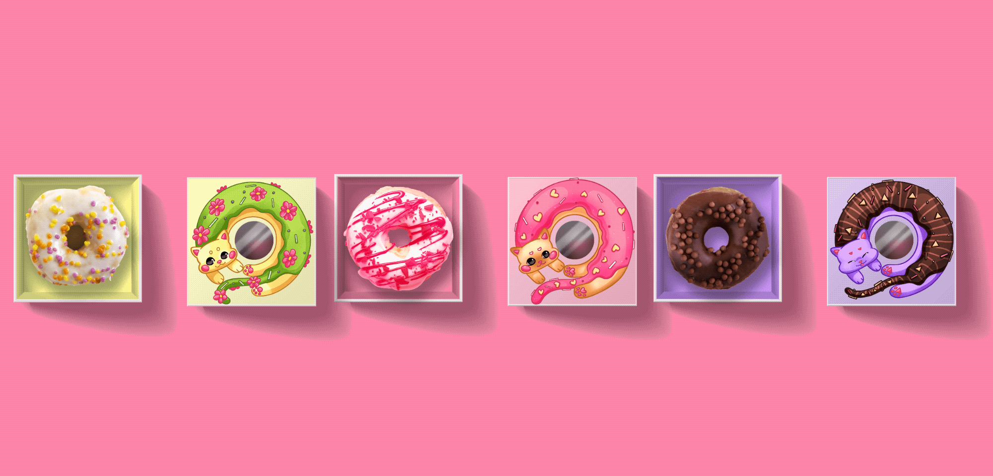 Бренд-персонаж для упаковки | KITTY DONUTS — Изображение №13 — Брендинг, Иллюстрация на Dprofile