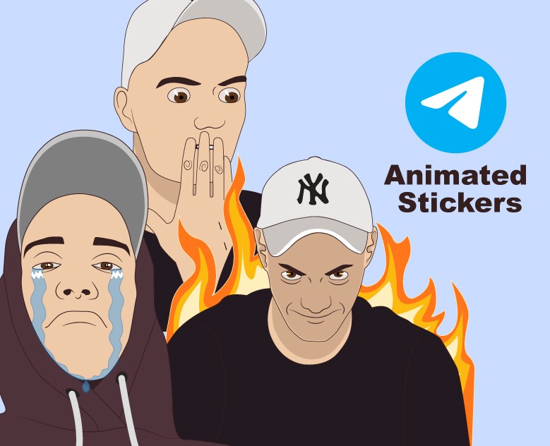 Анимированные стикеры для Telegram — Иллюстрация, Анимация на Dprofile