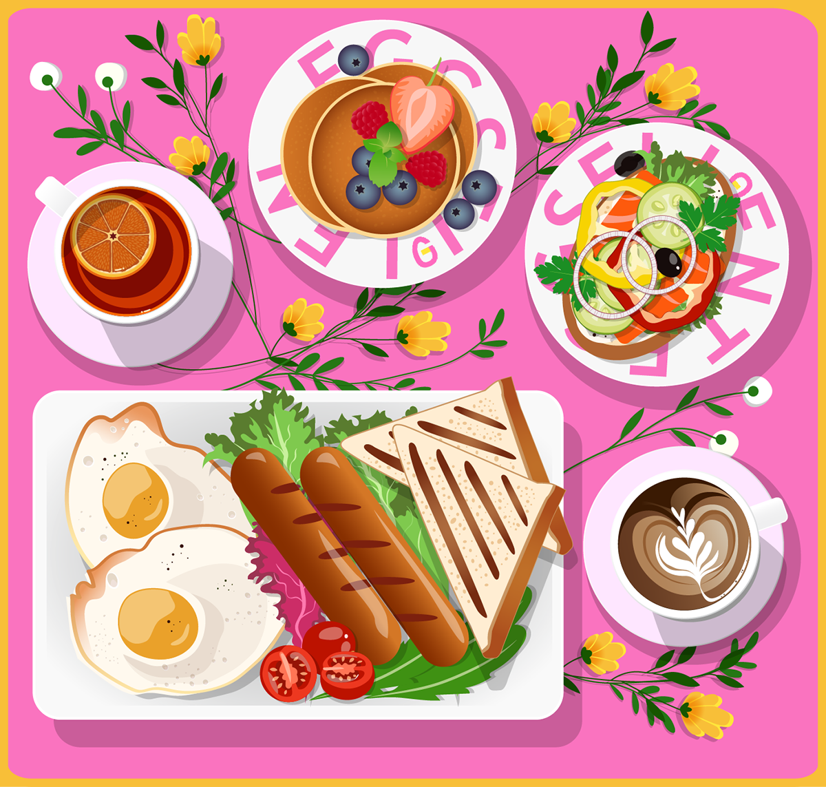 Eggsellent | Дизайн меню — Изображение №2 — Брендинг, Иллюстрация на Dprofile