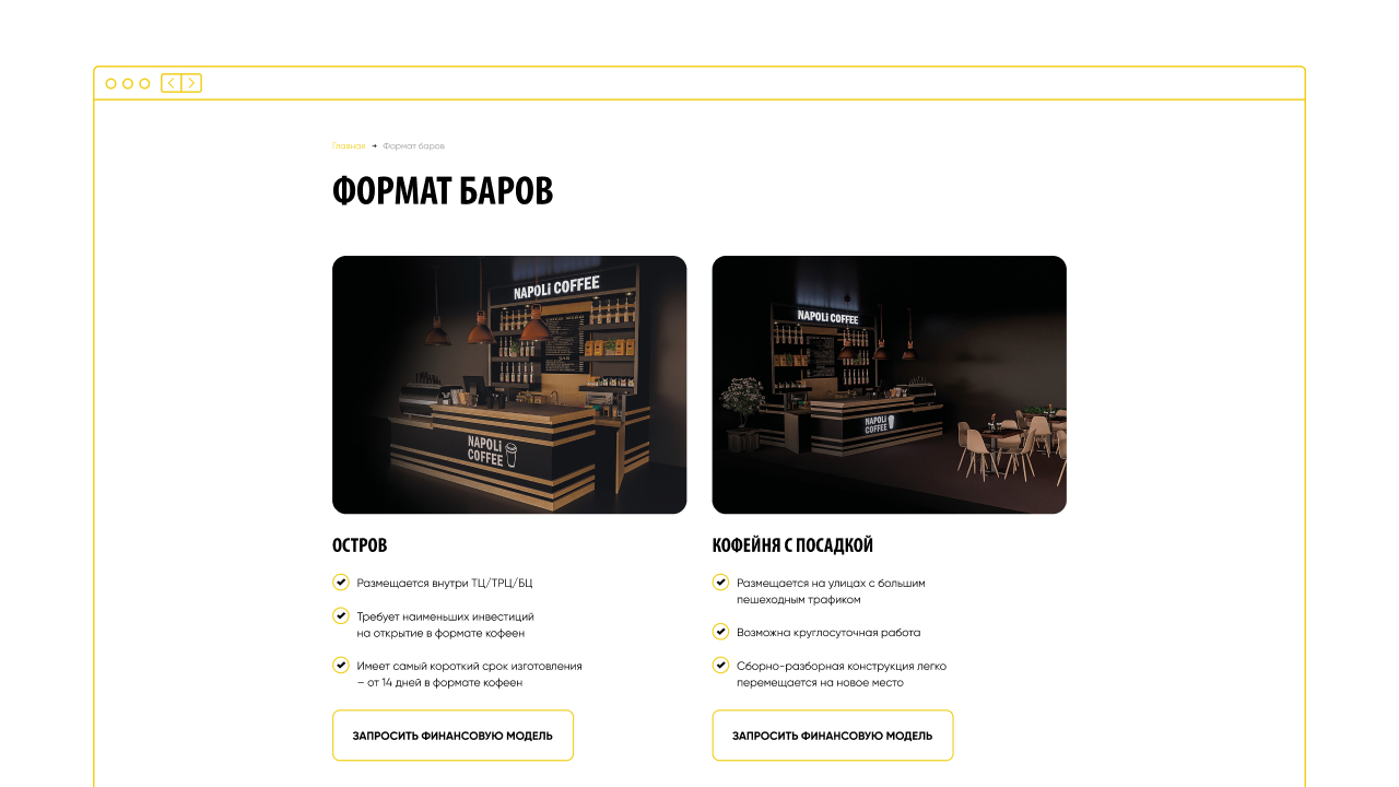 Разработка сайта для сети кофеен — Изображение №12 — Интерфейсы на Dprofile