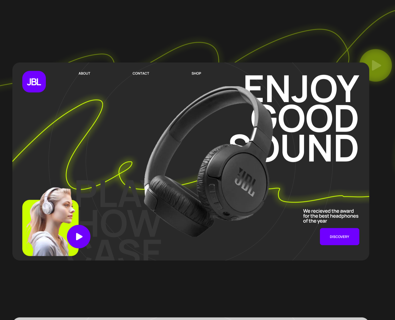 Landing pages for JBL headphones на Dprofile
