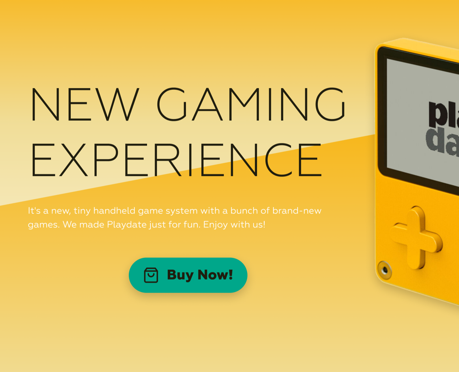 Landing page for Playdate (Re-design) — Интерфейсы на Dprofile