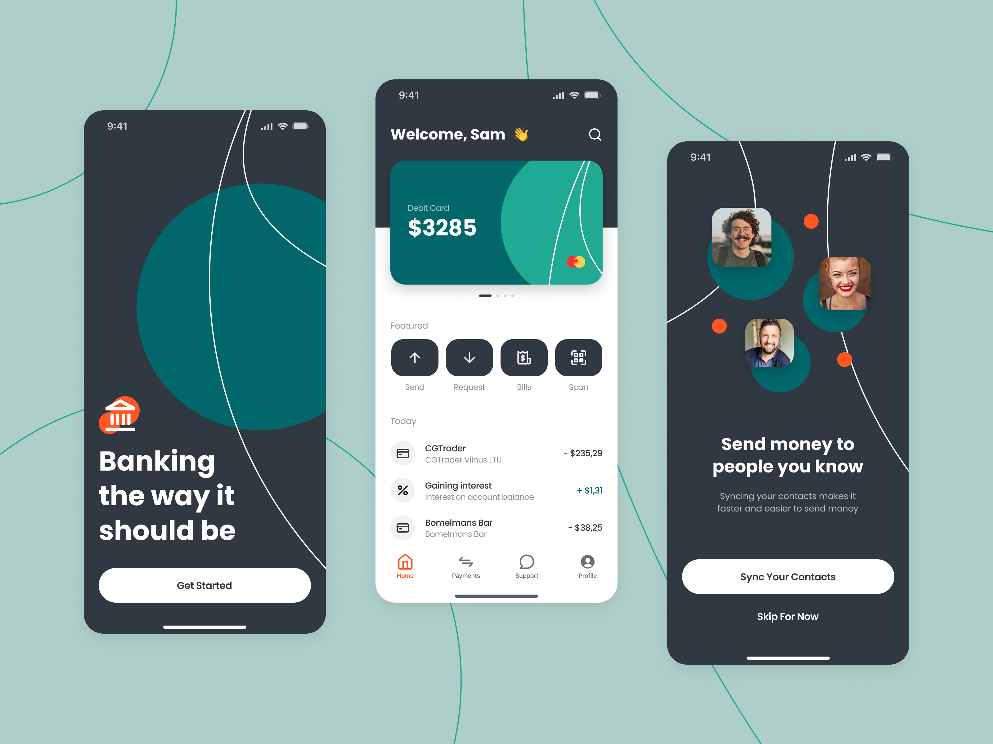Banking application UI — Изображение №1 — Интерфейсы на Dprofile