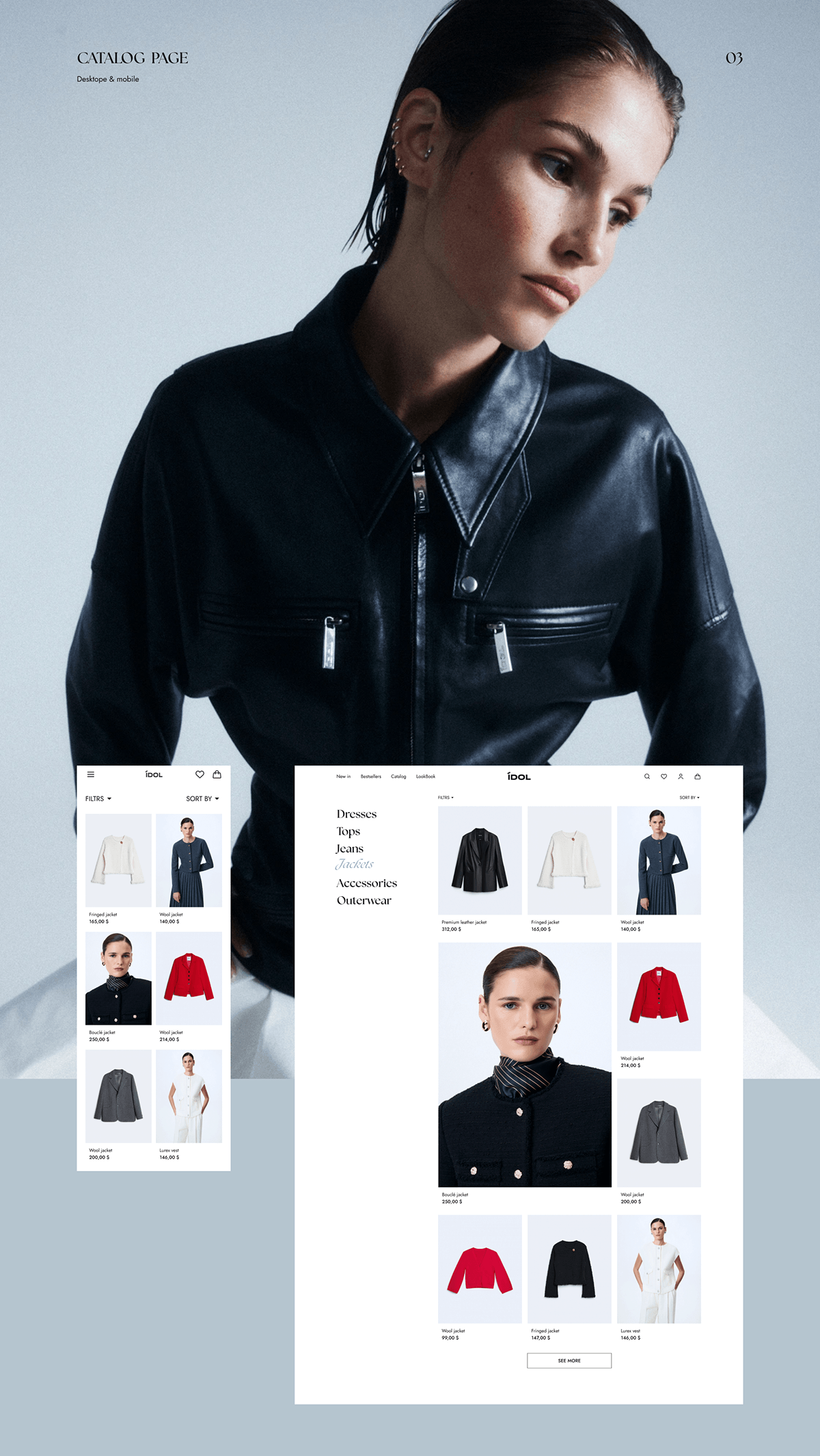 Online clothing store IDOL — Изображение №5 — Интерфейсы на Dprofile