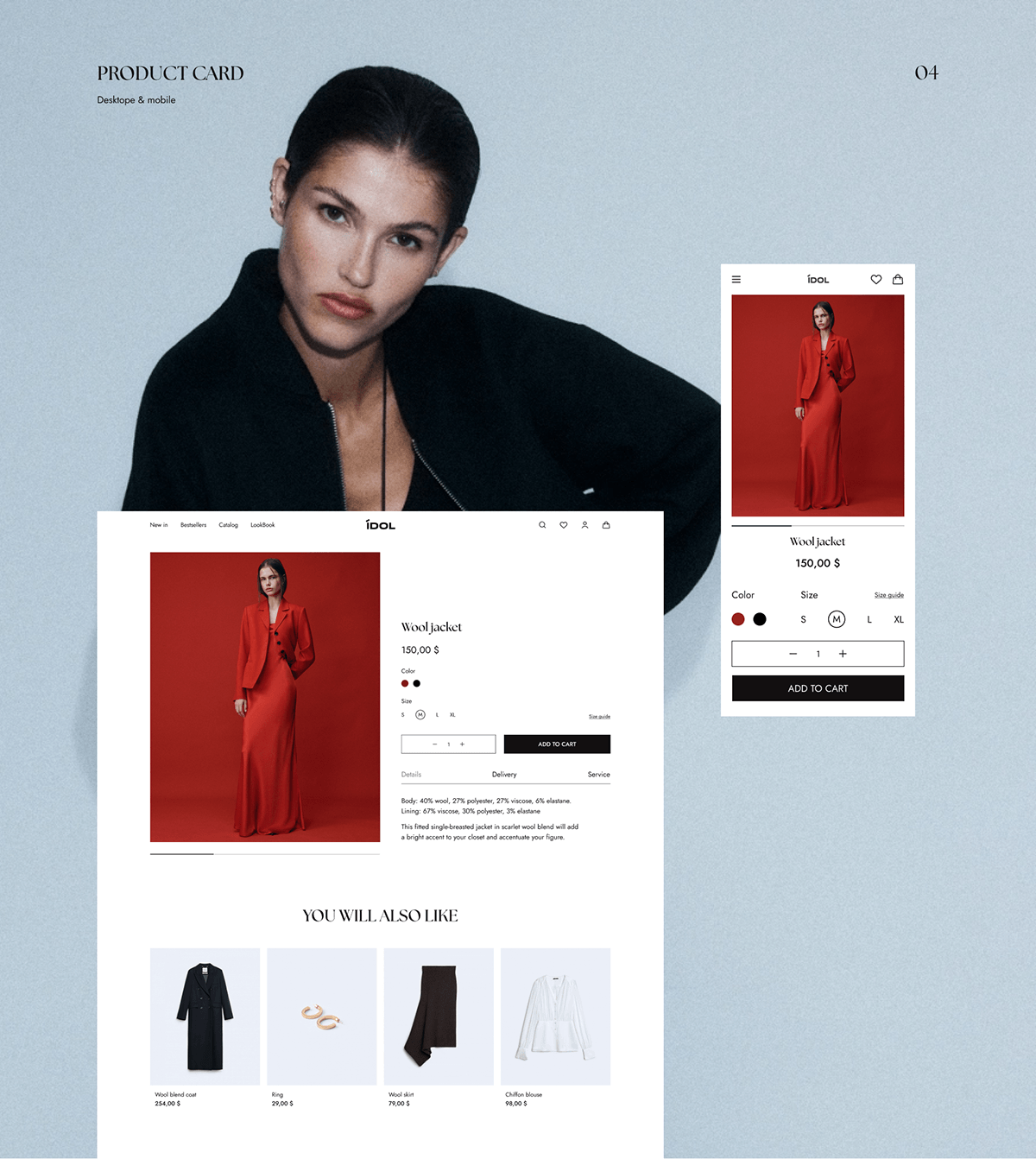 Online clothing store IDOL — Изображение №7 — Интерфейсы на Dprofile