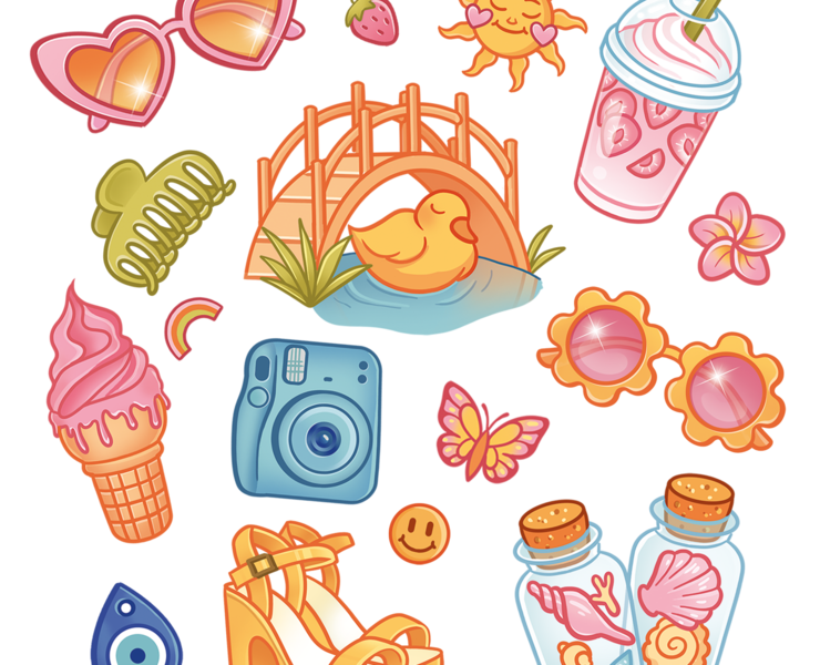 Summer Illustrations — Брендинг, Иллюстрация на Dprofile