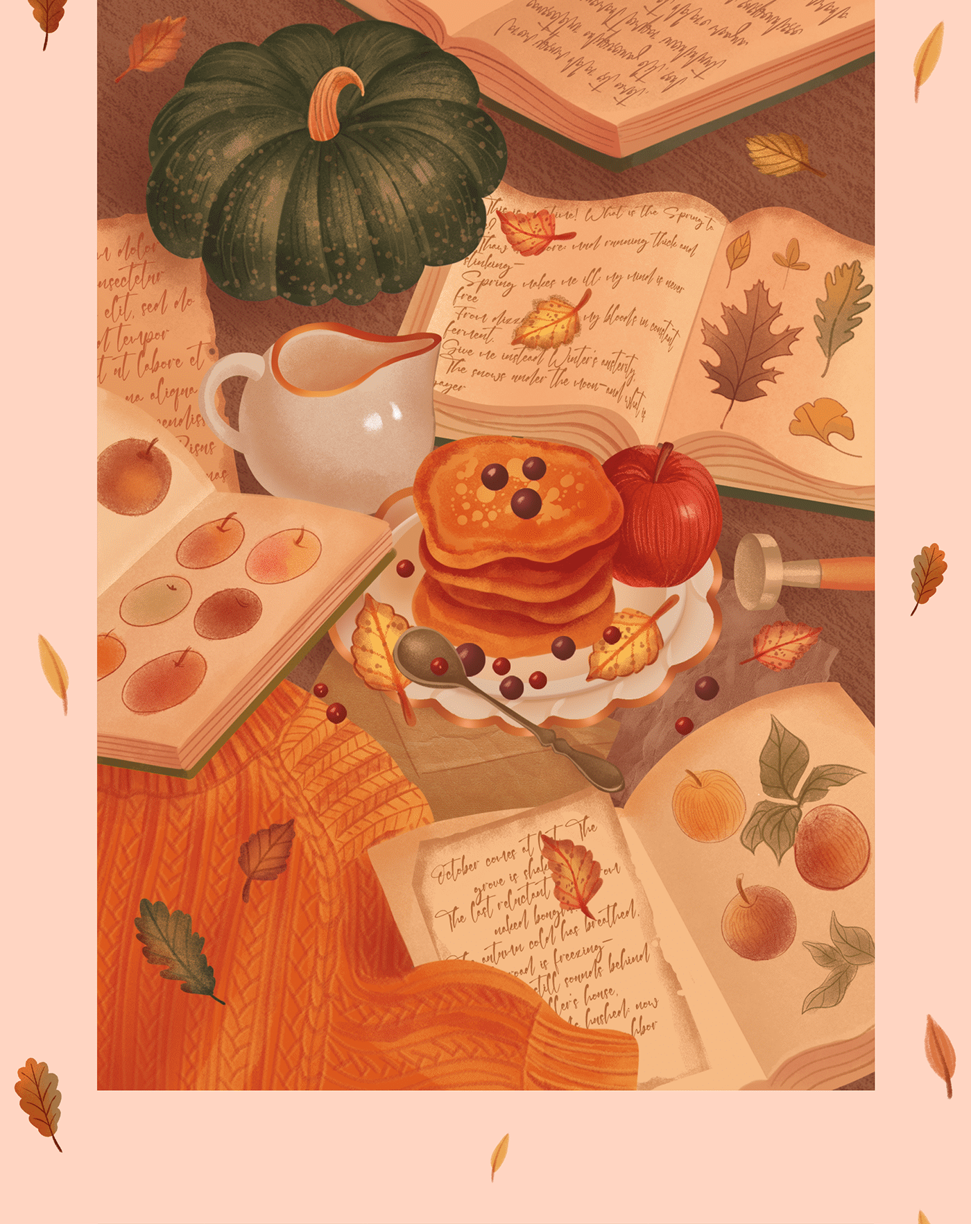 Autumn Postcards Illustrations — Изображение №4 — Брендинг на Dprofile