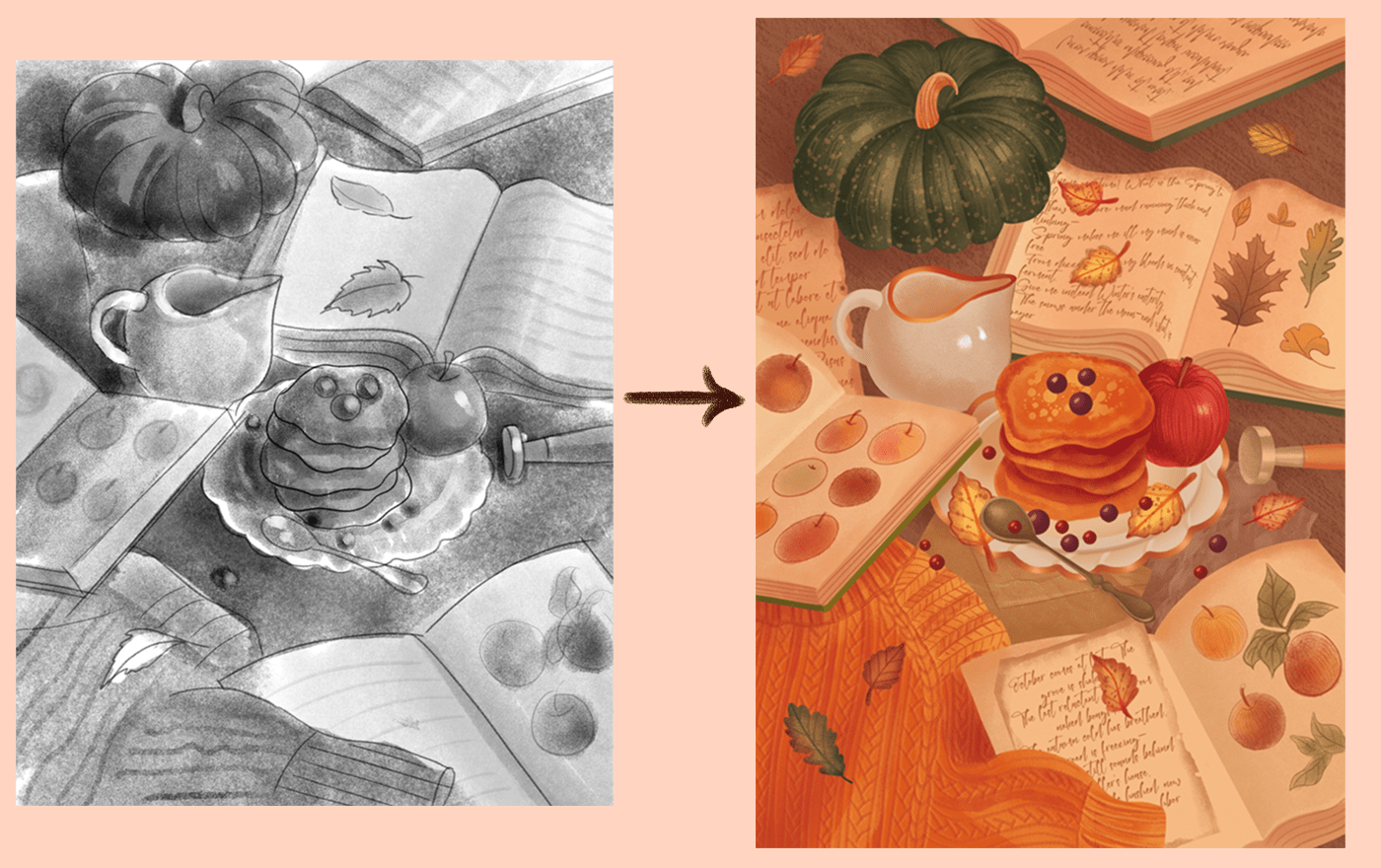 Autumn Postcards Illustrations — Изображение №6 — Брендинг на Dprofile