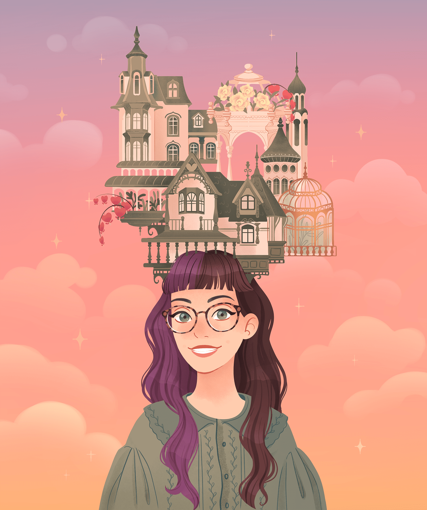 Ladies Illustrations 2022 | Vintage aesthetic — Изображение №7 — Иллюстрация на Dprofile