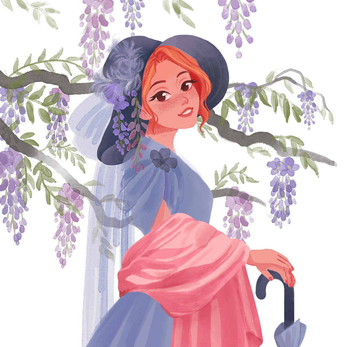 Ladies Illustrations 2022 | Vintage aesthetic — Изображение №16 — Иллюстрация на Dprofile