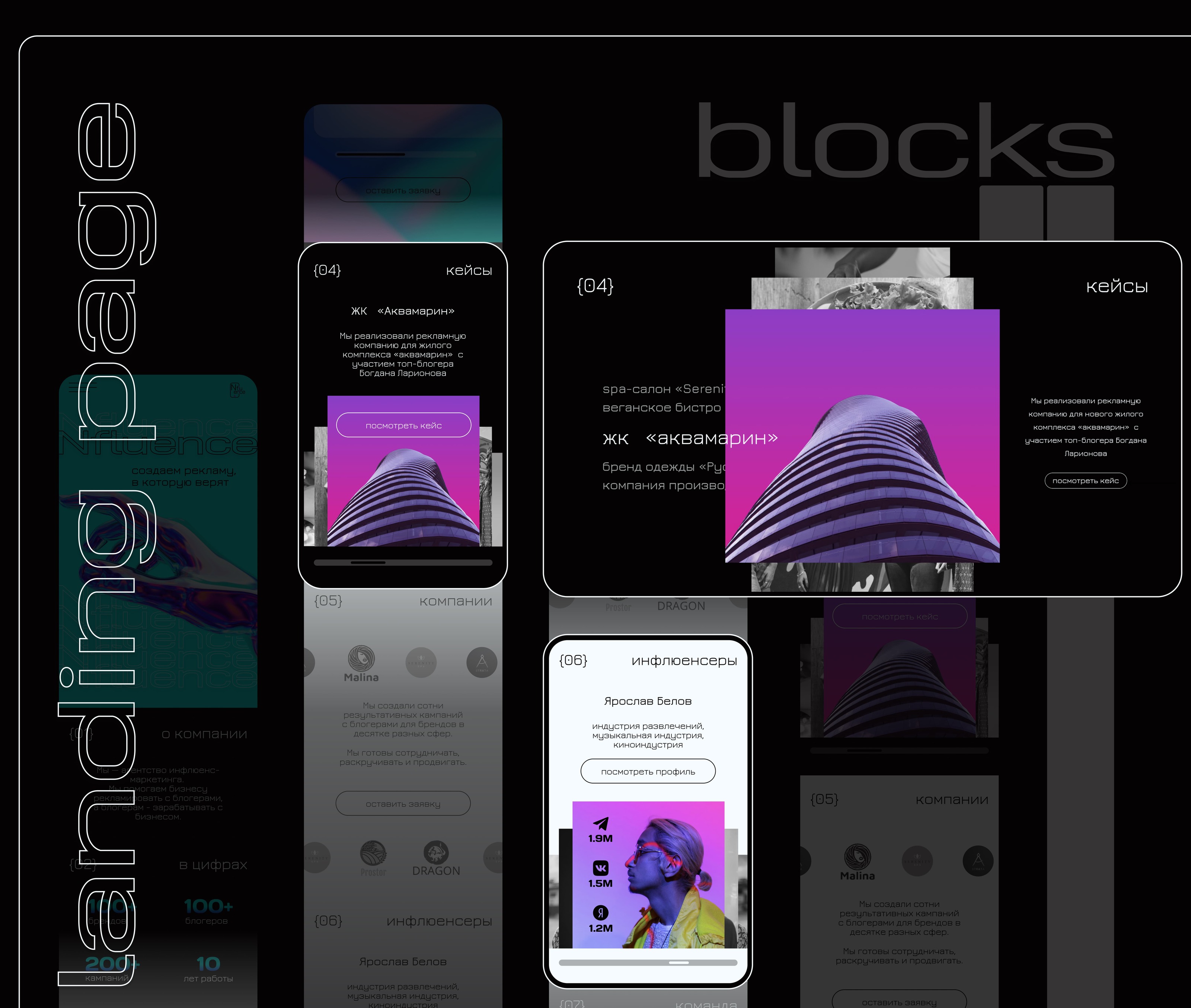 Nfluence | Агентство инфлюенс-маркетинга — Изображение №4 — Интерфейсы на Dprofile