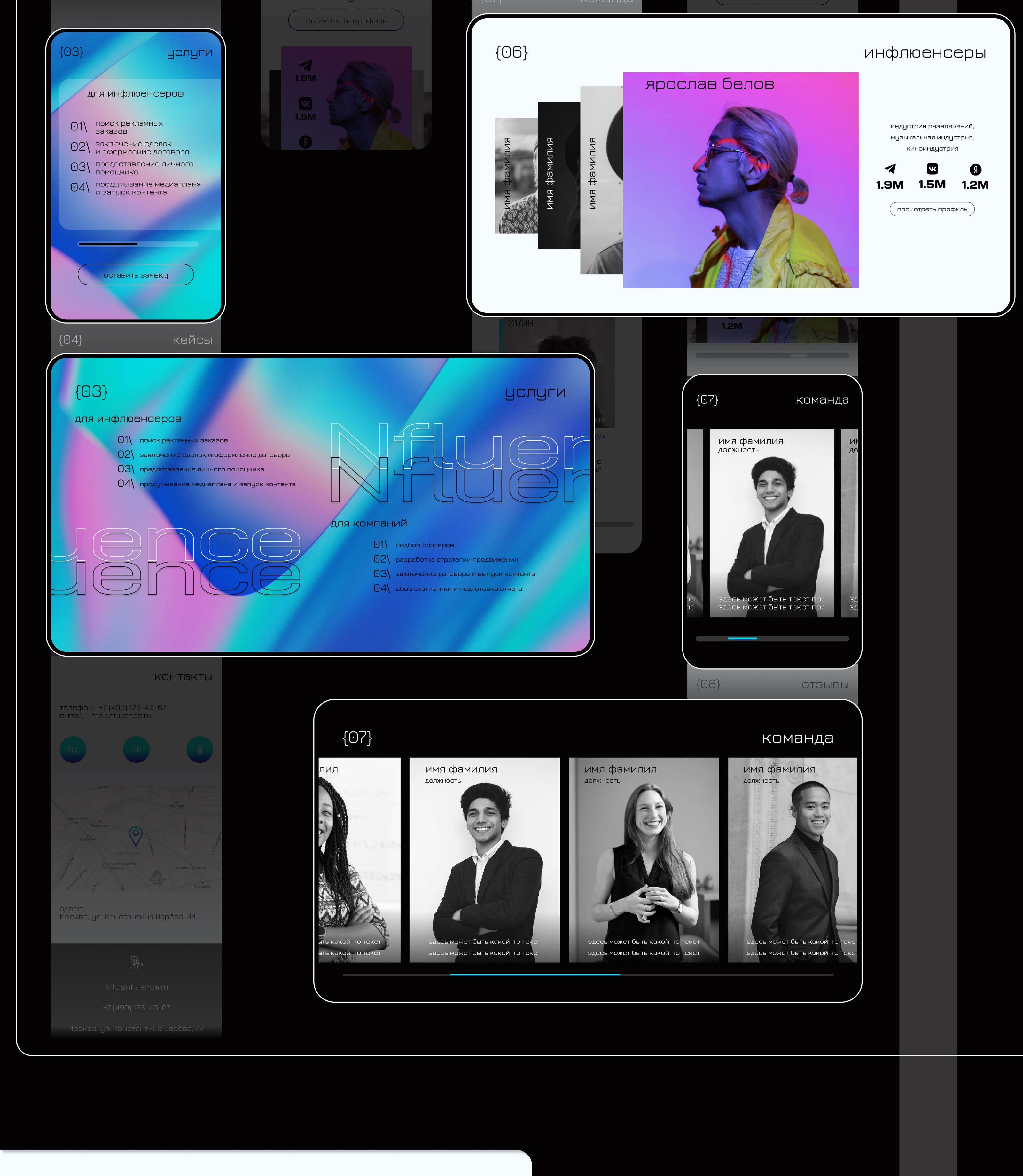Nfluence | Агентство инфлюенс-маркетинга — Изображение №5 — Интерфейсы на Dprofile