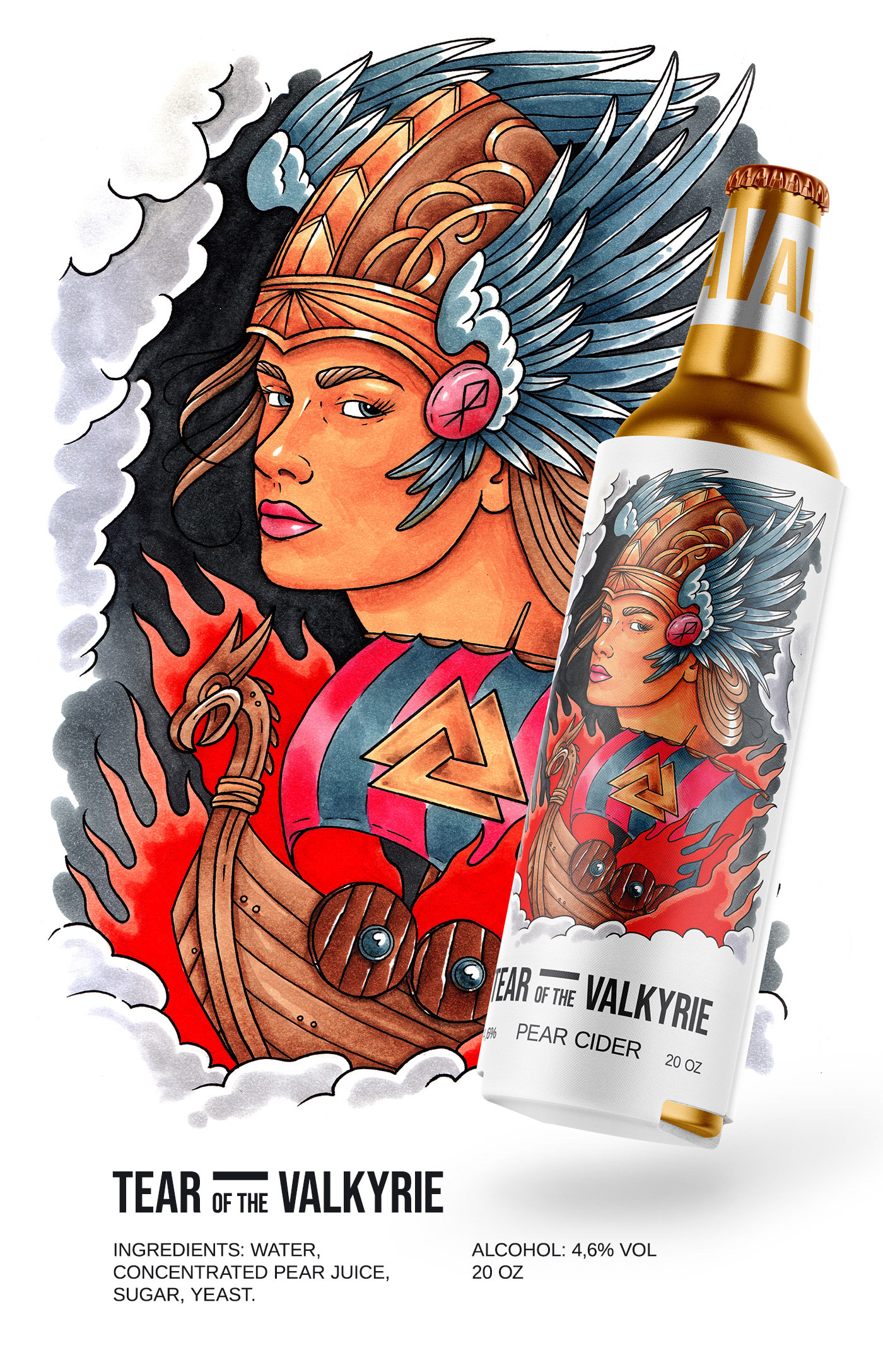 Сider line "Valhalla" packaging design — Изображение №2 — Брендинг, Иллюстрация на Dprofile