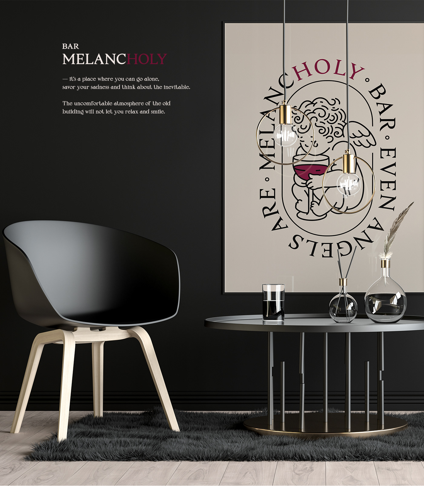 Melancholy bar logo — Изображение №3 — Брендинг, Графика на Dprofile