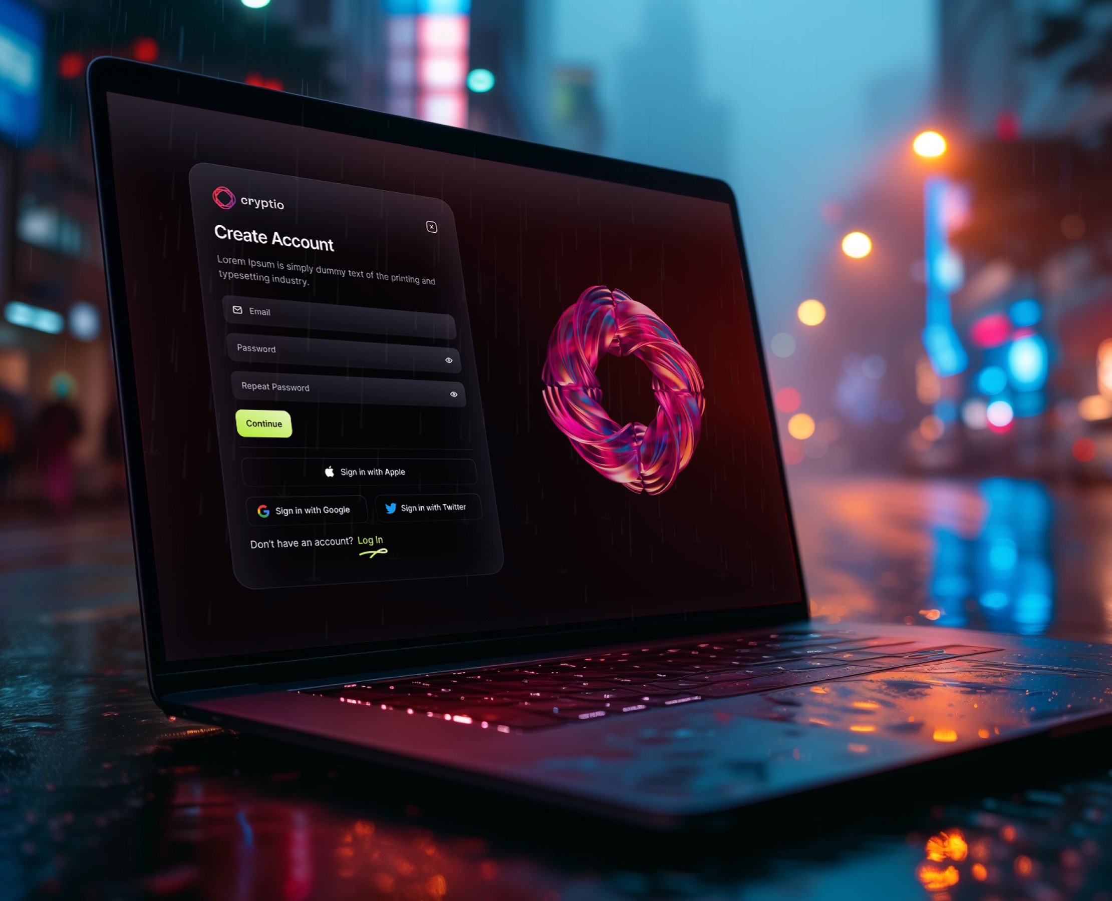 Criptio — Веб-сервис для платежей в крипте — Интерфейсы на Dprofile