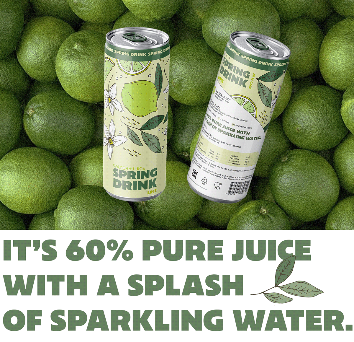 SPRING DRINK package design — Изображение №3 — Брендинг, Иллюстрация на Dprofile