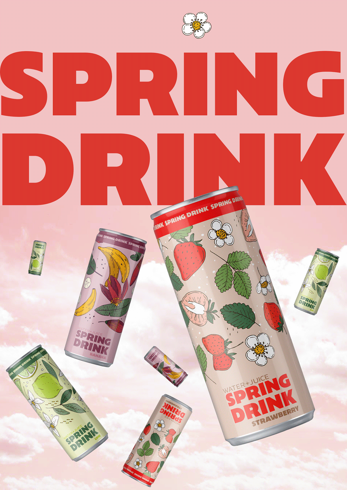 SPRING DRINK package design — Изображение №1 — Брендинг, Иллюстрация на Dprofile
