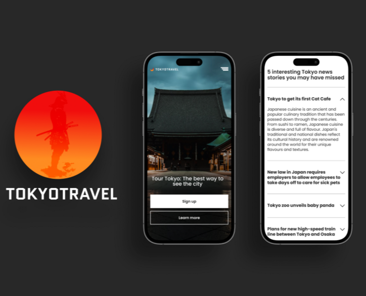 Tokyo Tour Website — Интерфейсы, Брендинг на Dprofile