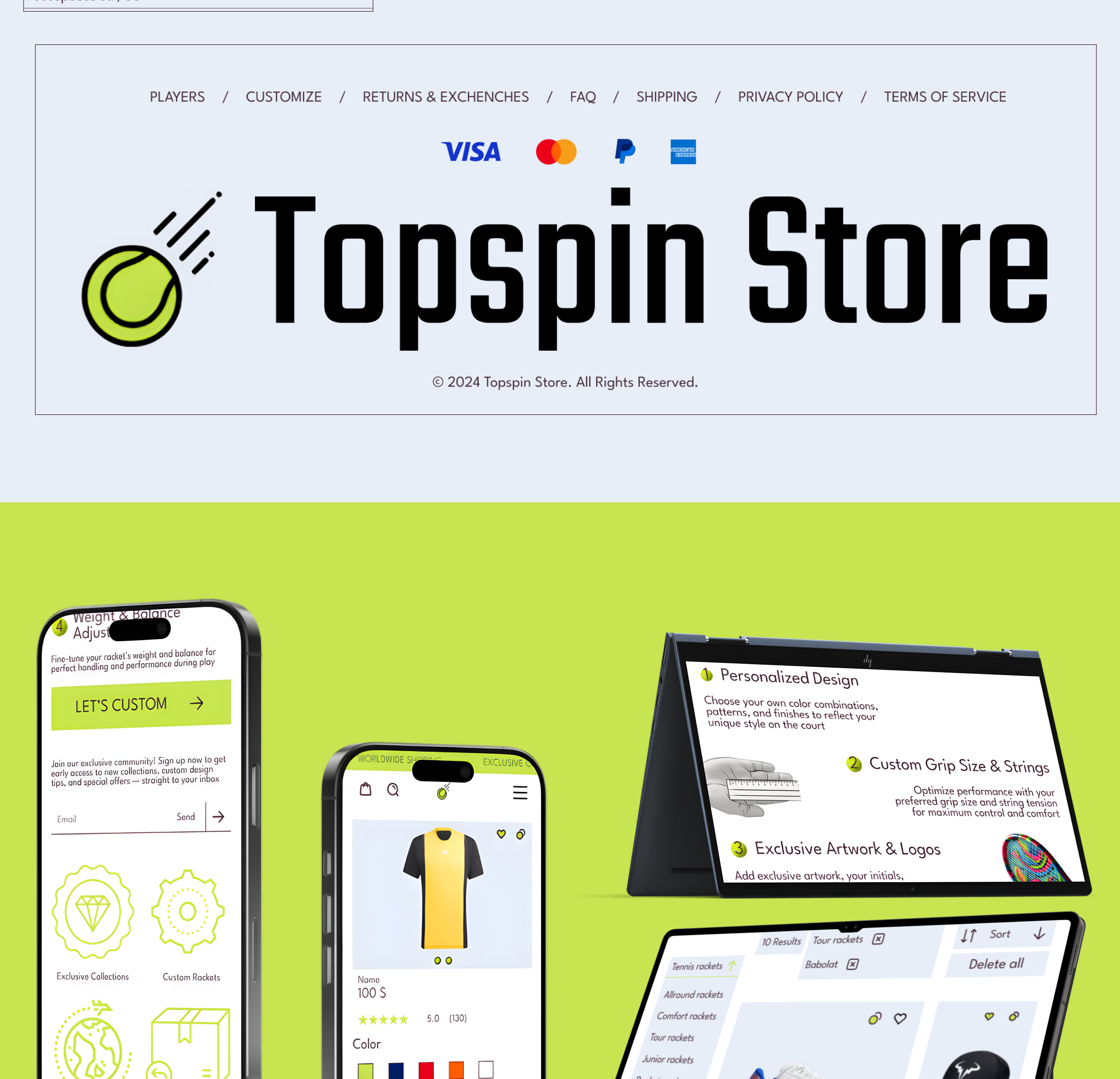 TopSpin Tennis Online Store — Изображение №9 — Интерфейсы на Dprofile