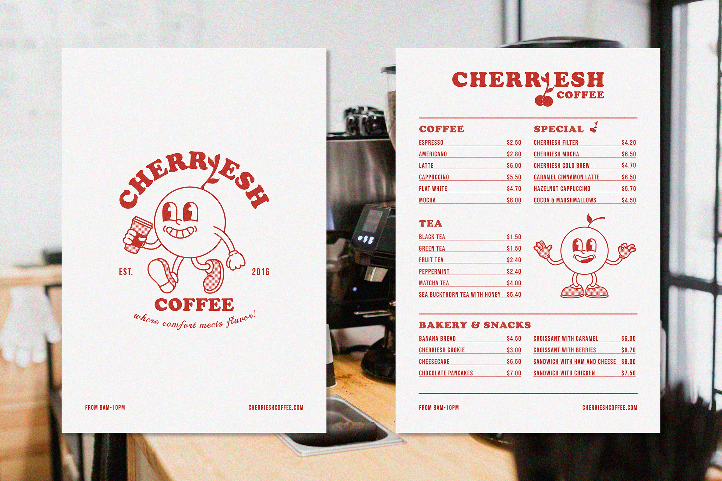 Cherriesh Coffee | Brand Identity — Изображение №8 — Брендинг, Графика на Dprofile