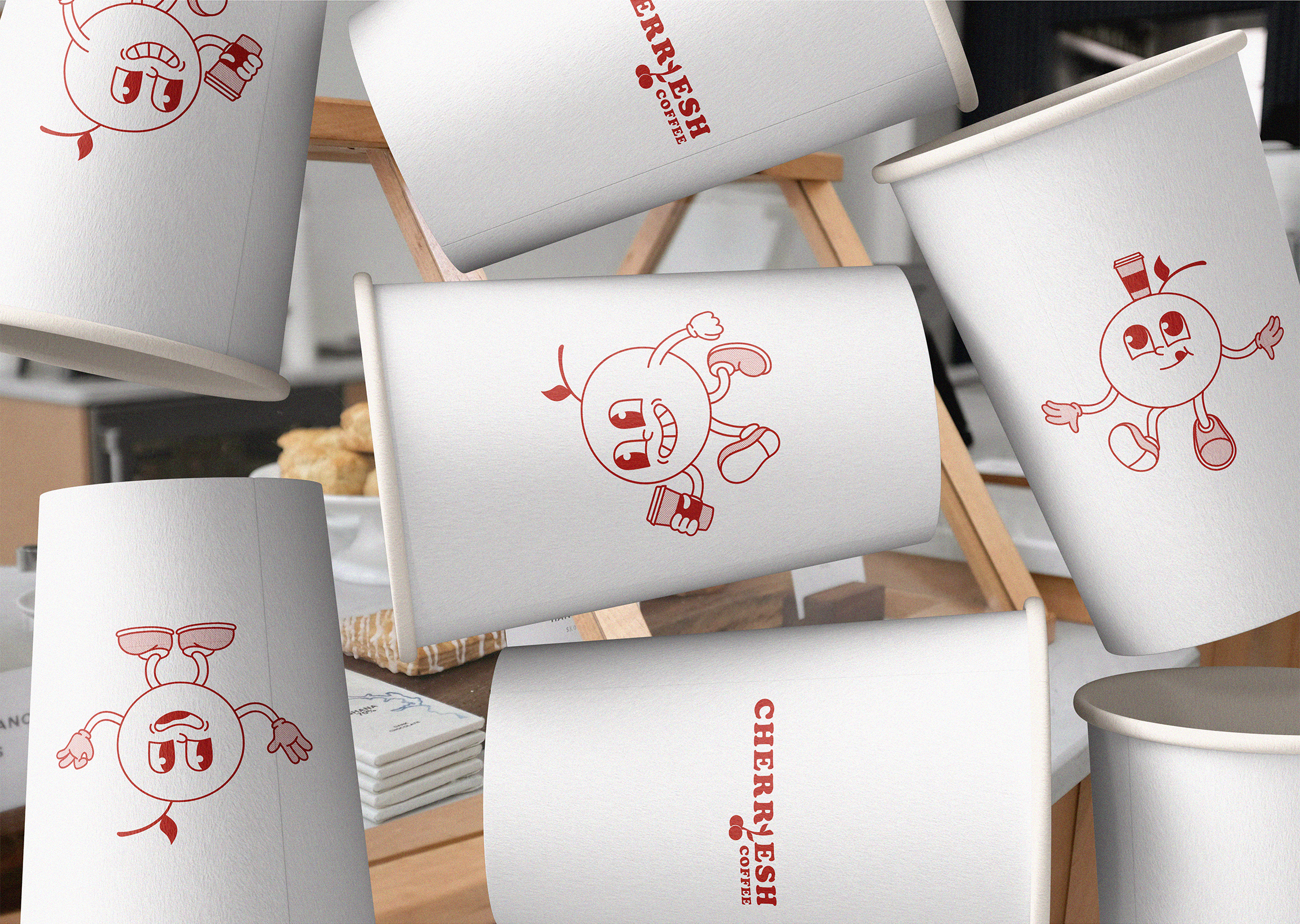 Cherriesh Coffee | Brand Identity — Изображение №11 — Брендинг, Графика на Dprofile