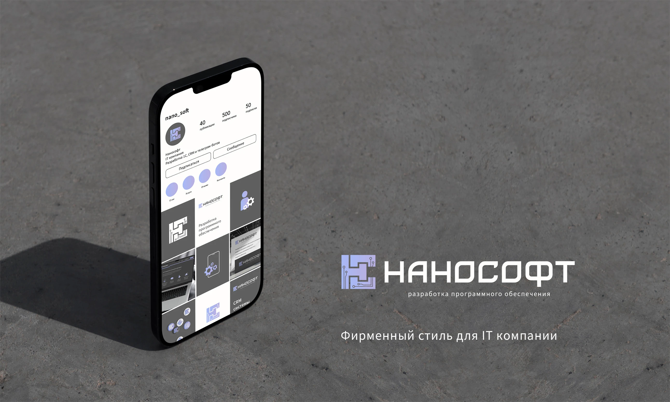 Фирменный стиль для IT компании Нанософт — Изображение №1 — Брендинг на Dprofile