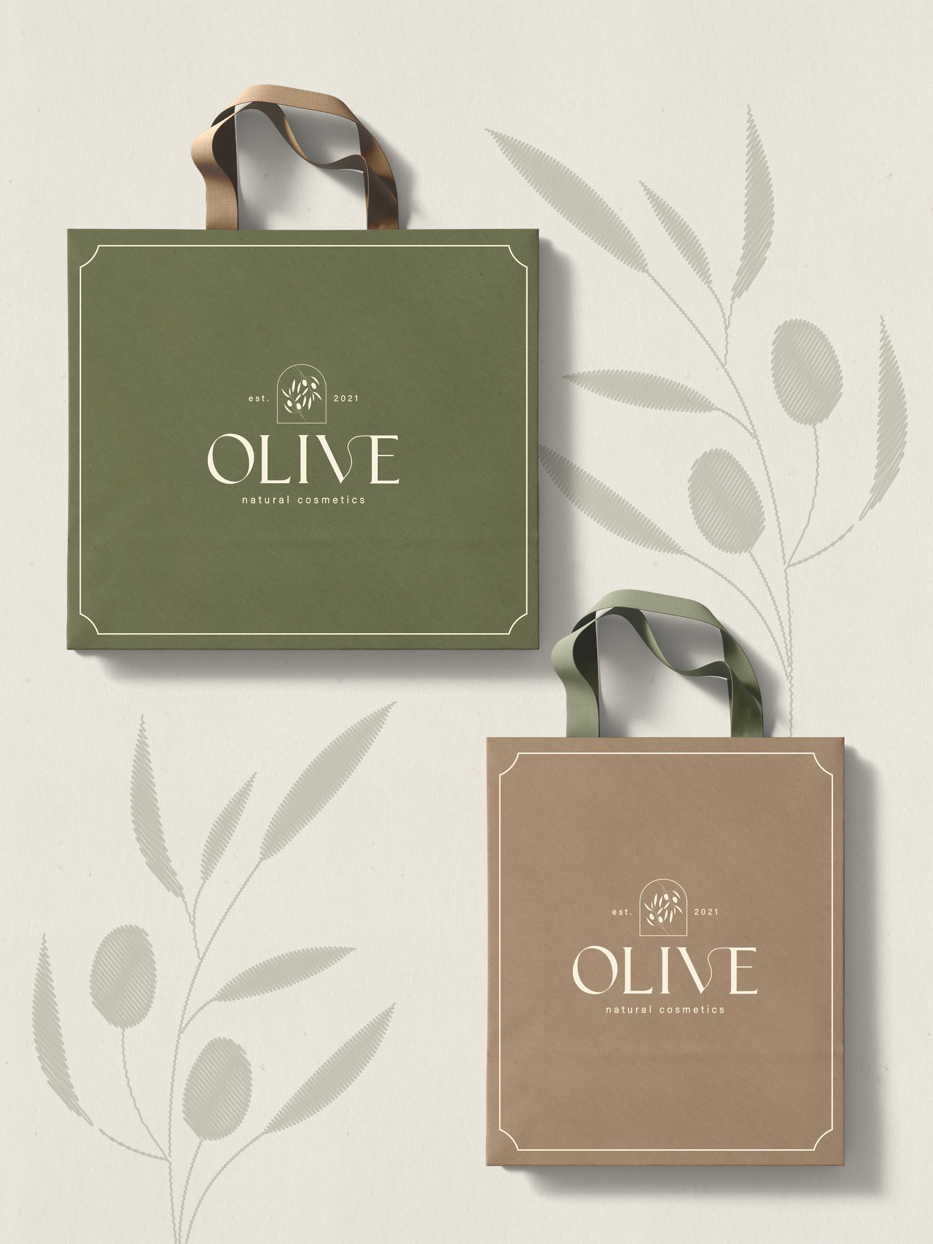 OLIVE | Фирменный стиль для бренда натуральной косметики — Изображение №23 — Брендинг на Dprofile