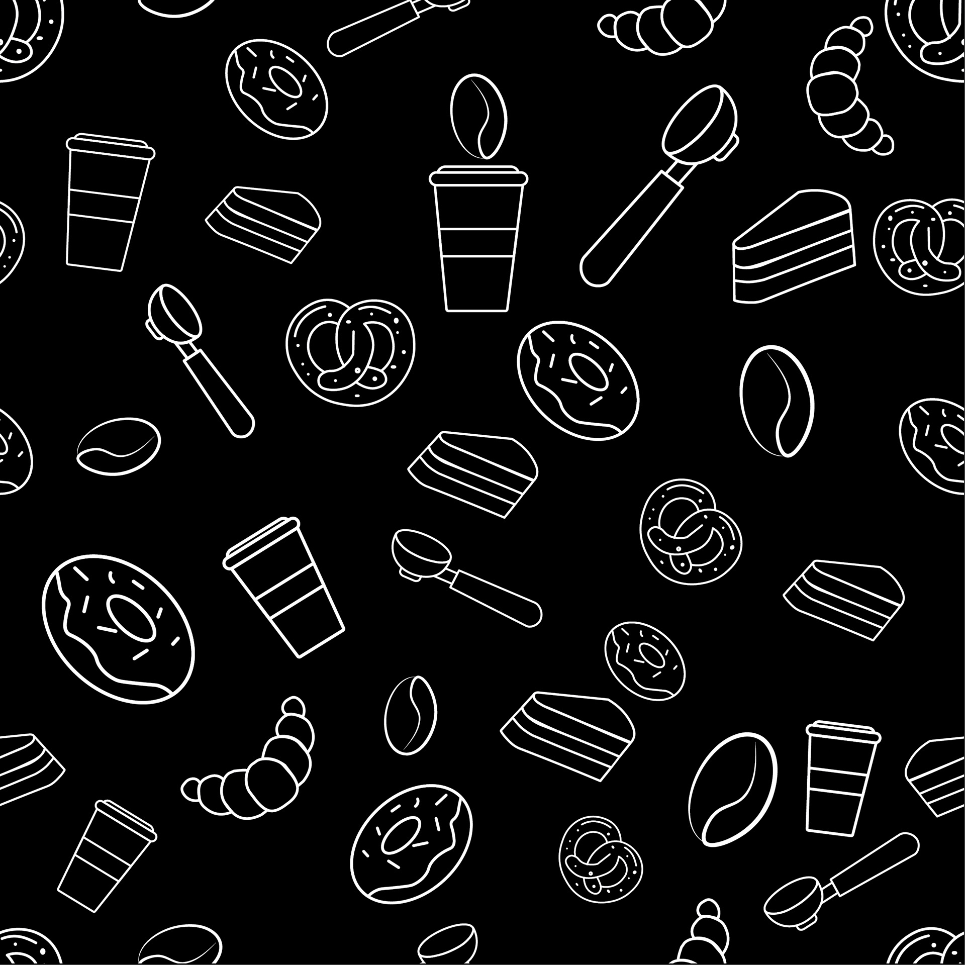 Pattern for a coffee shop — Изображение №4 — Иллюстрация, Графика на Dprofile