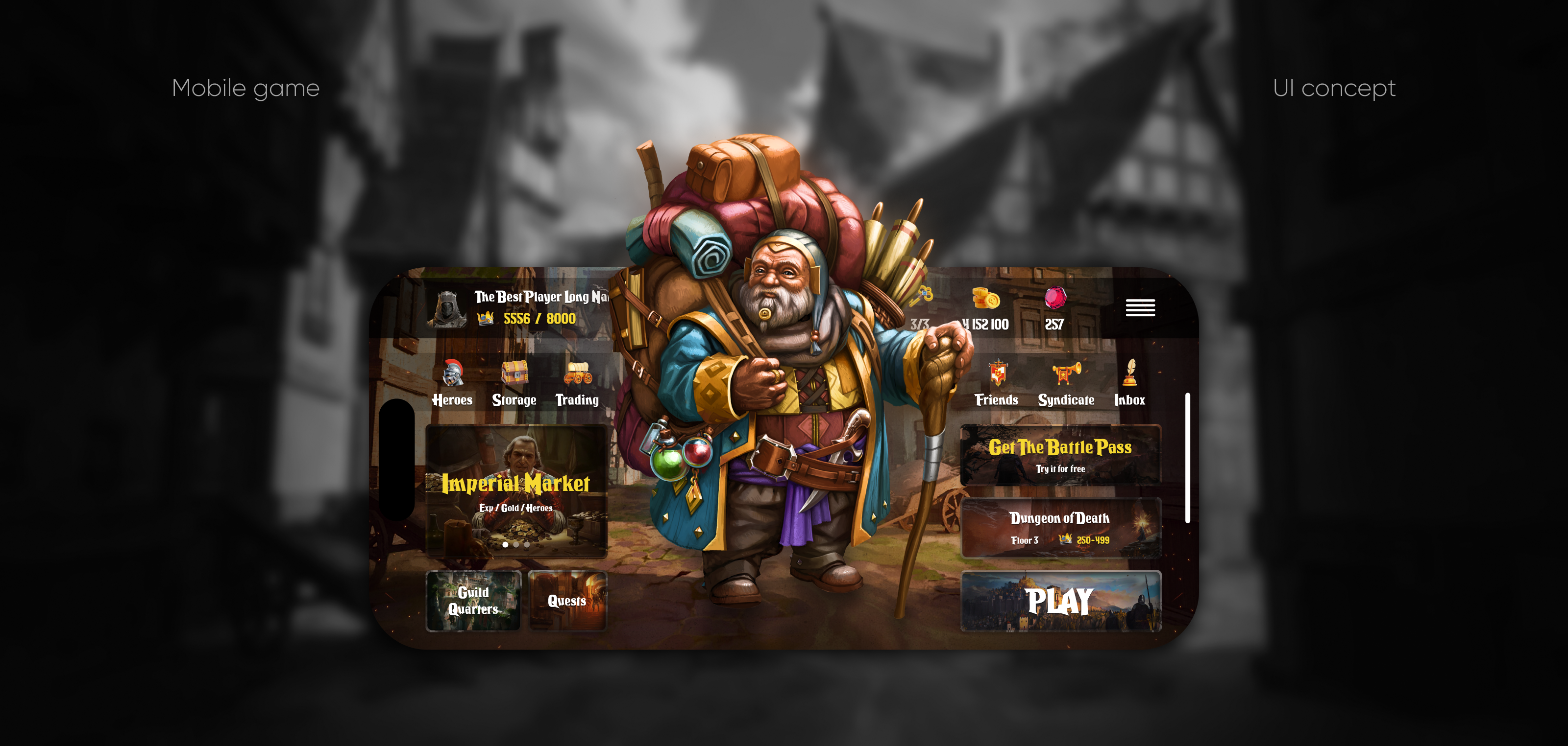 Игровое меню | Mobile Game — Изображение №1 — Интерфейсы, Иллюстрация на Dprofile