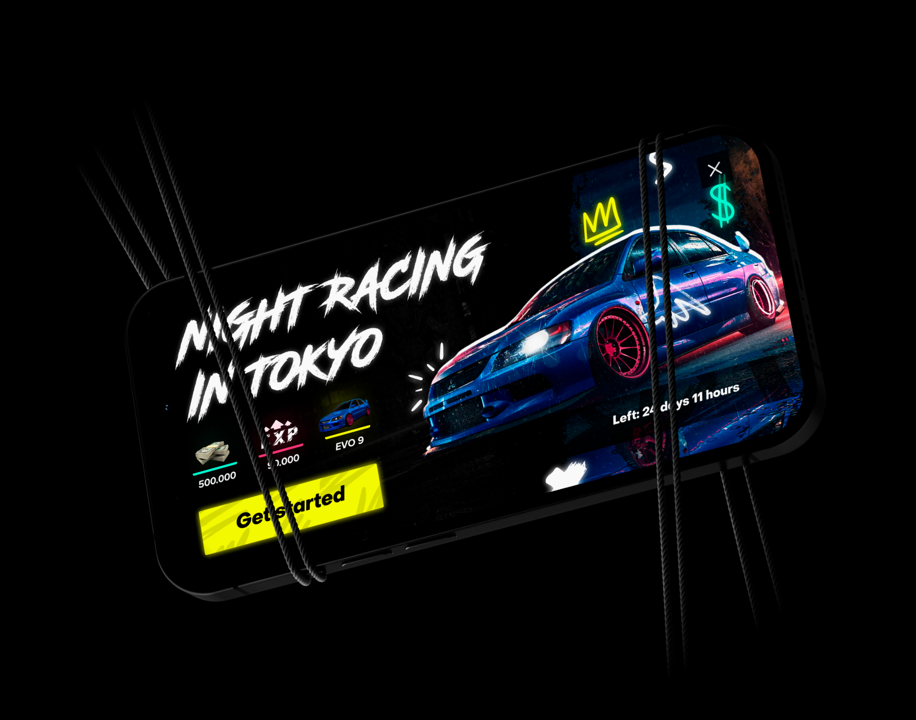 Night Racing | Game UI Concept — Изображение №1 — Интерфейсы, Иллюстрация на Dprofile