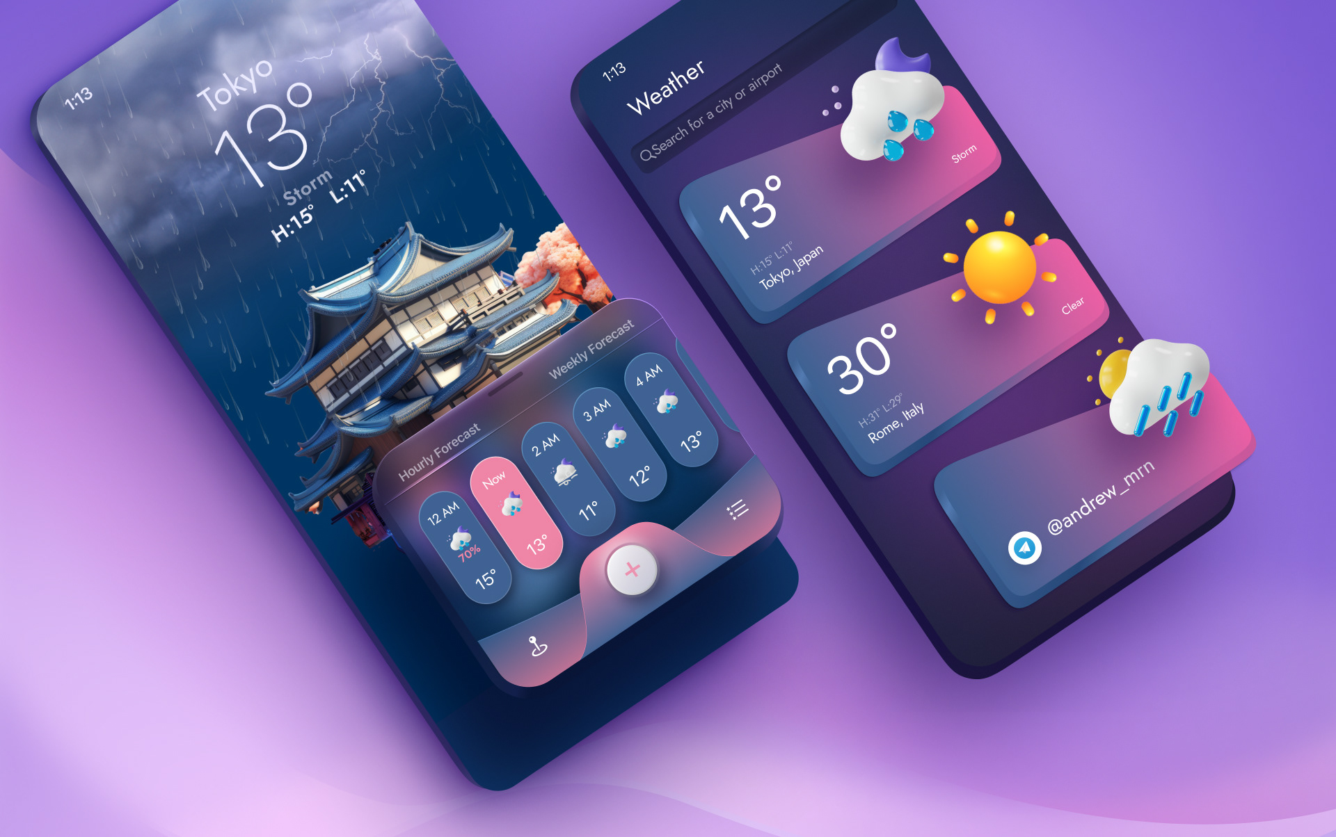 Weather App — Изображение №1 — Интерфейсы на Dprofile