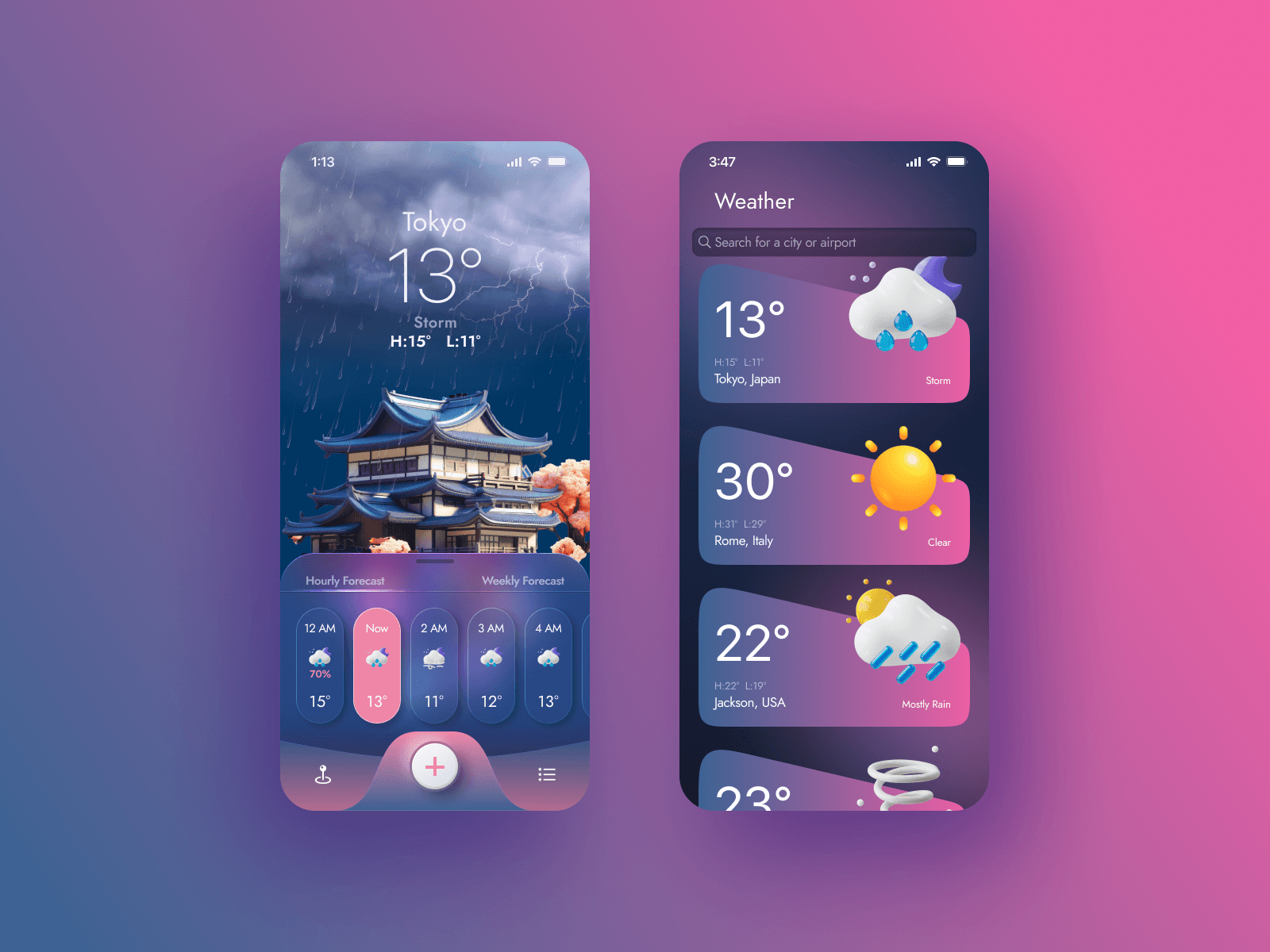 Weather App — Изображение №2 — Интерфейсы на Dprofile