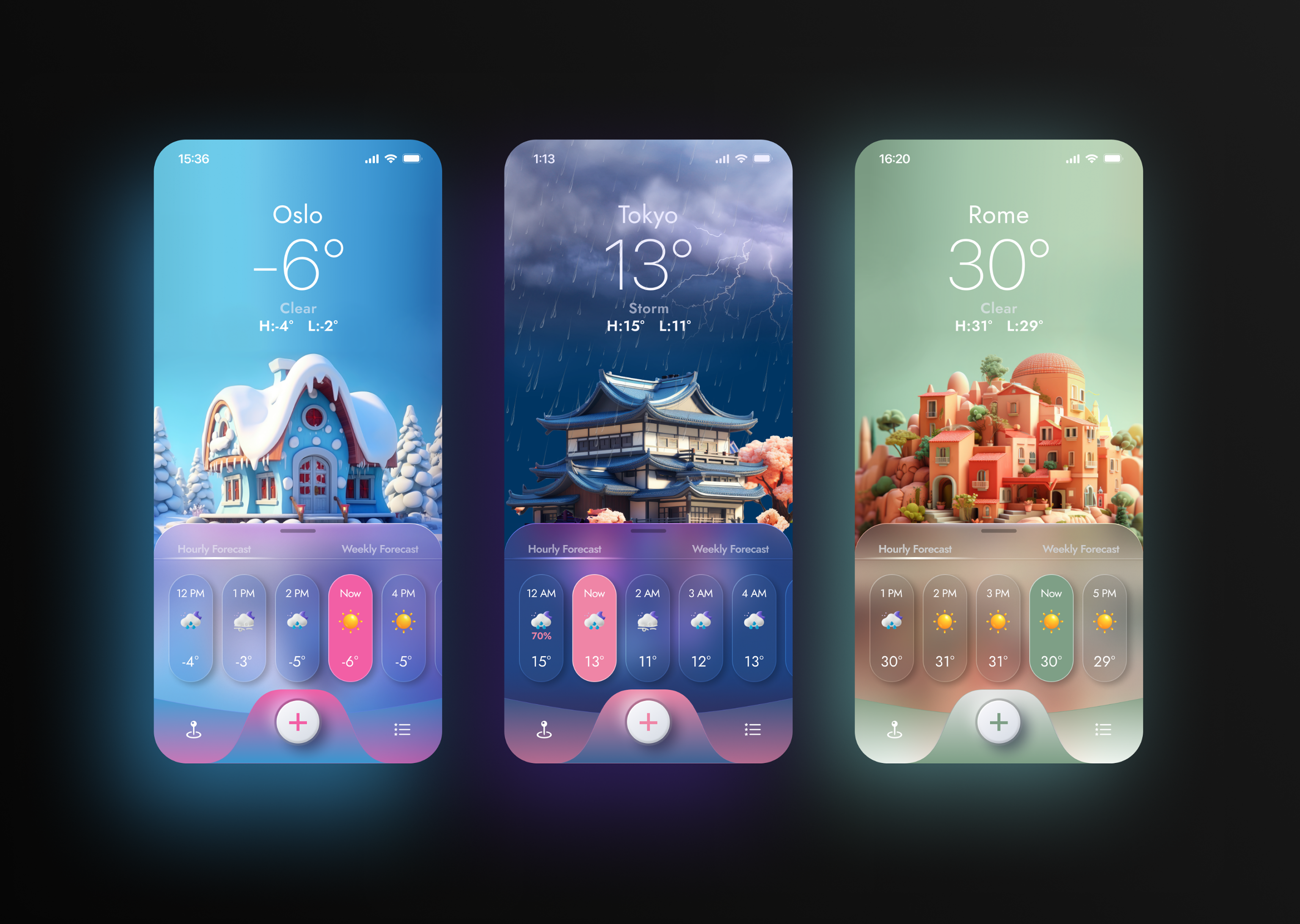 Weather App — Изображение №3 — Интерфейсы на Dprofile