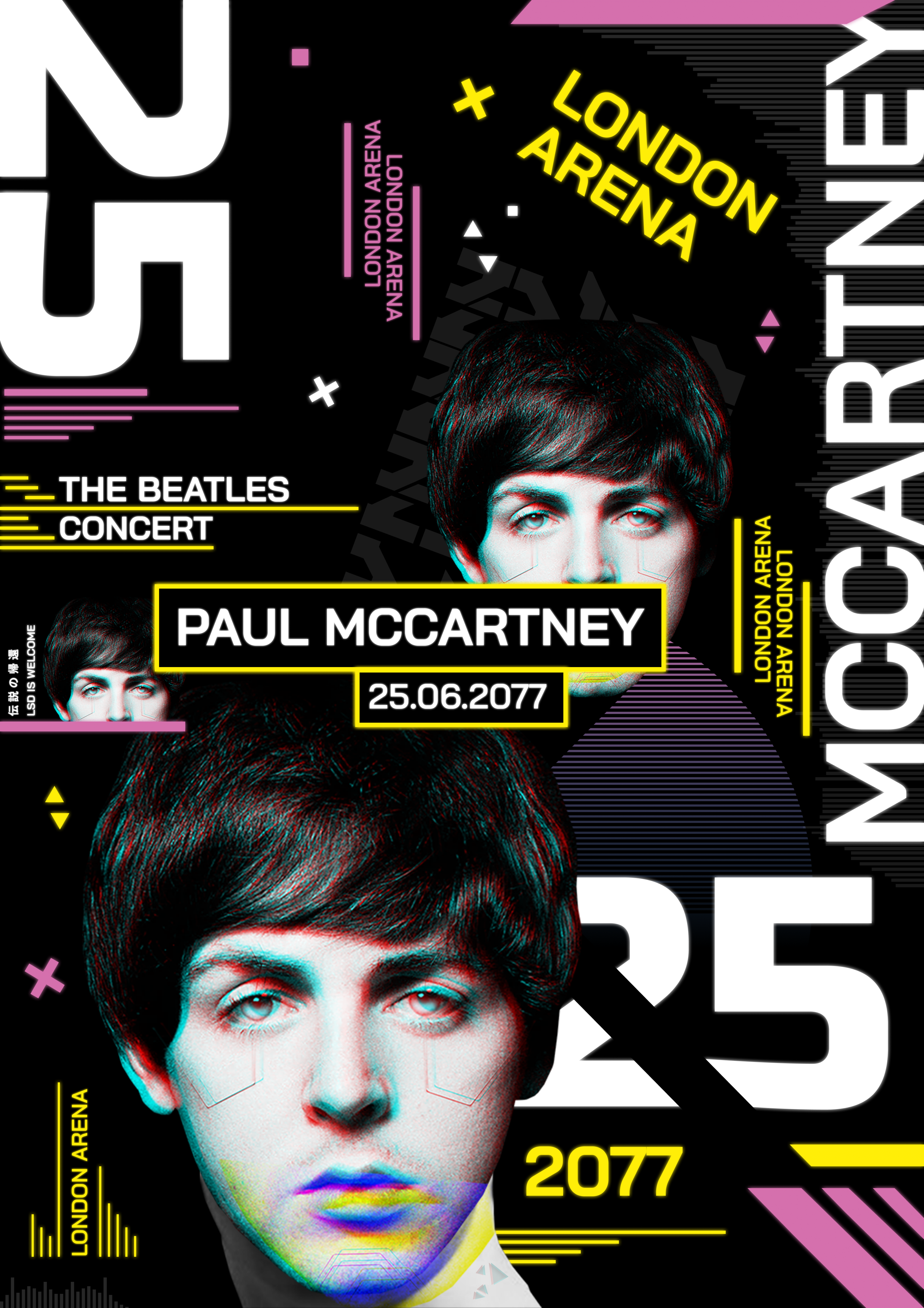 Cyberpunk The Beatles Posters — Изображение №1 — Иллюстрация, Графика на Dprofile