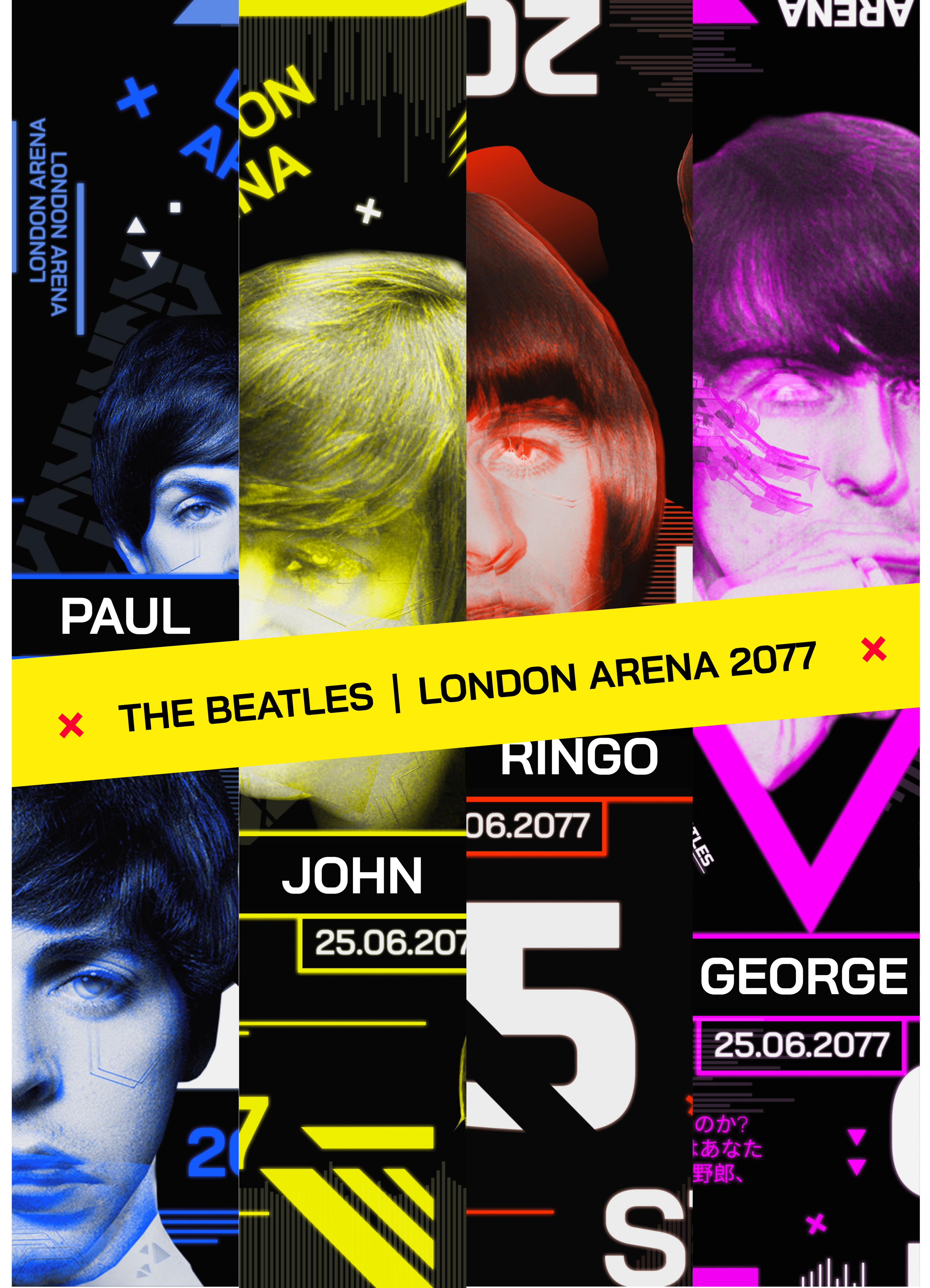 Cyberpunk The Beatles Posters — Изображение №5 — Иллюстрация, Графика на Dprofile